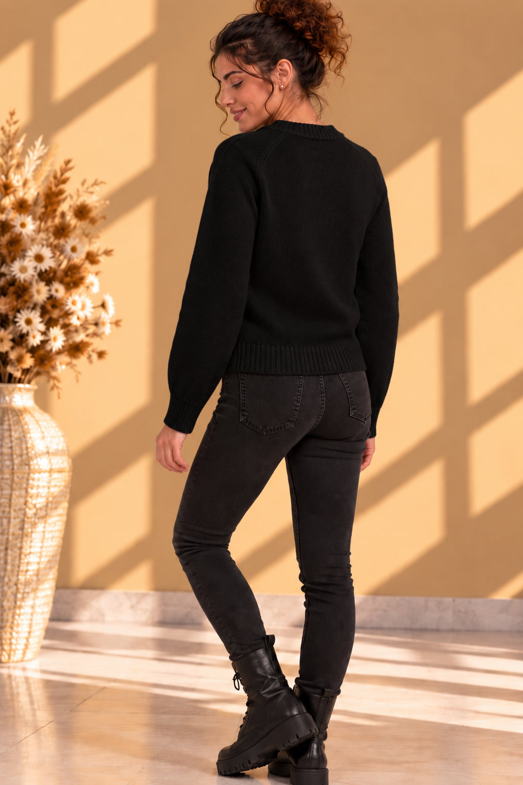 Maglia girocollo con cristalli - LE SARTE DEL SOLE
