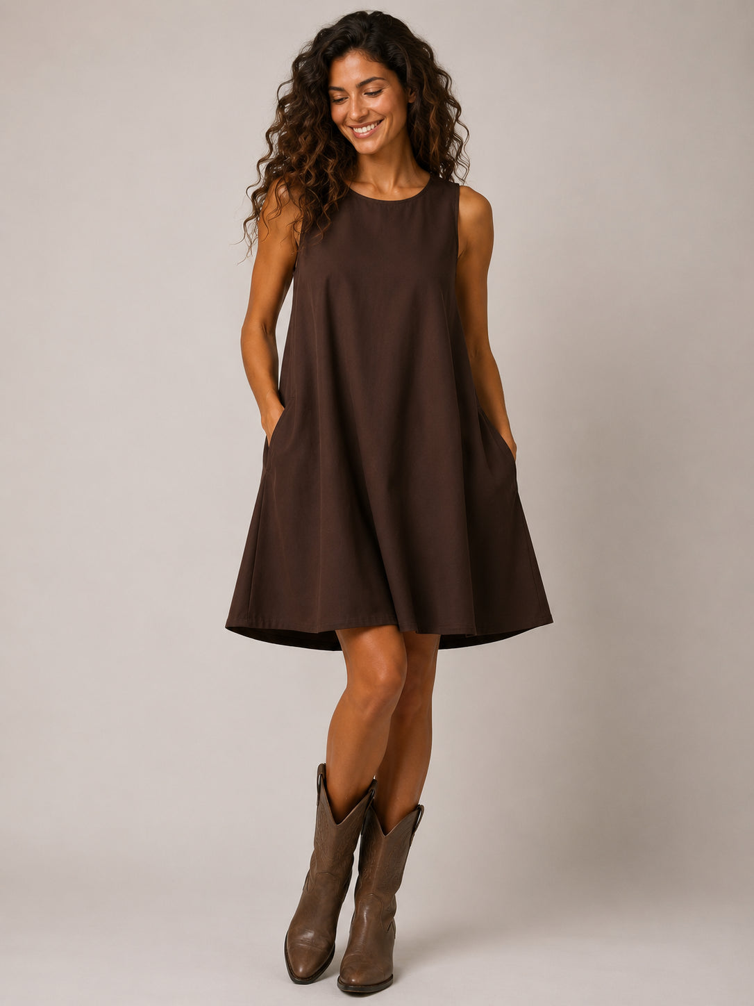 Abito corto in cotone. - SHE_FLORENCE_LAB