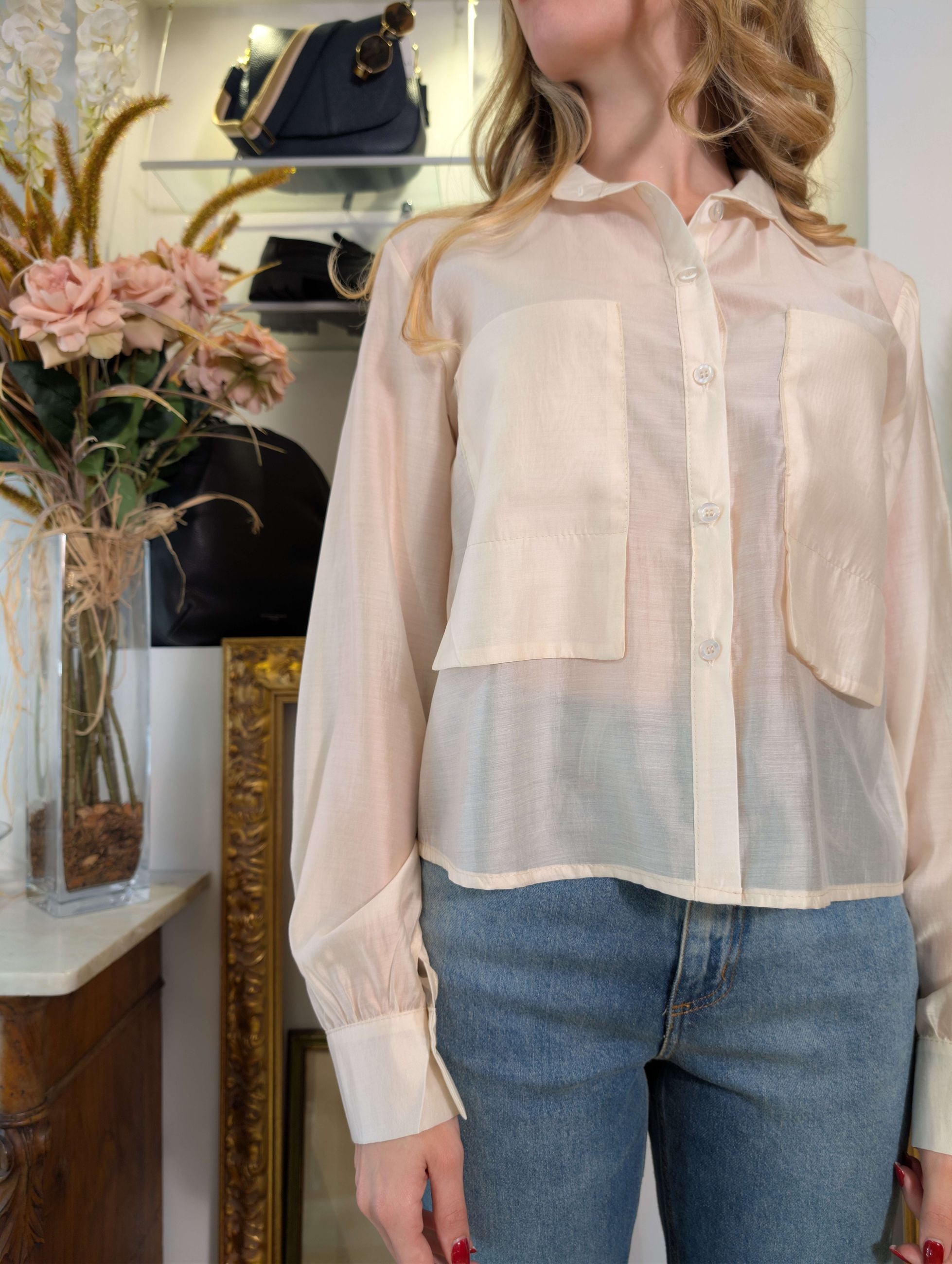 Camicia in Tencel con tasche frontali - SHE_FLORENCE_LAB