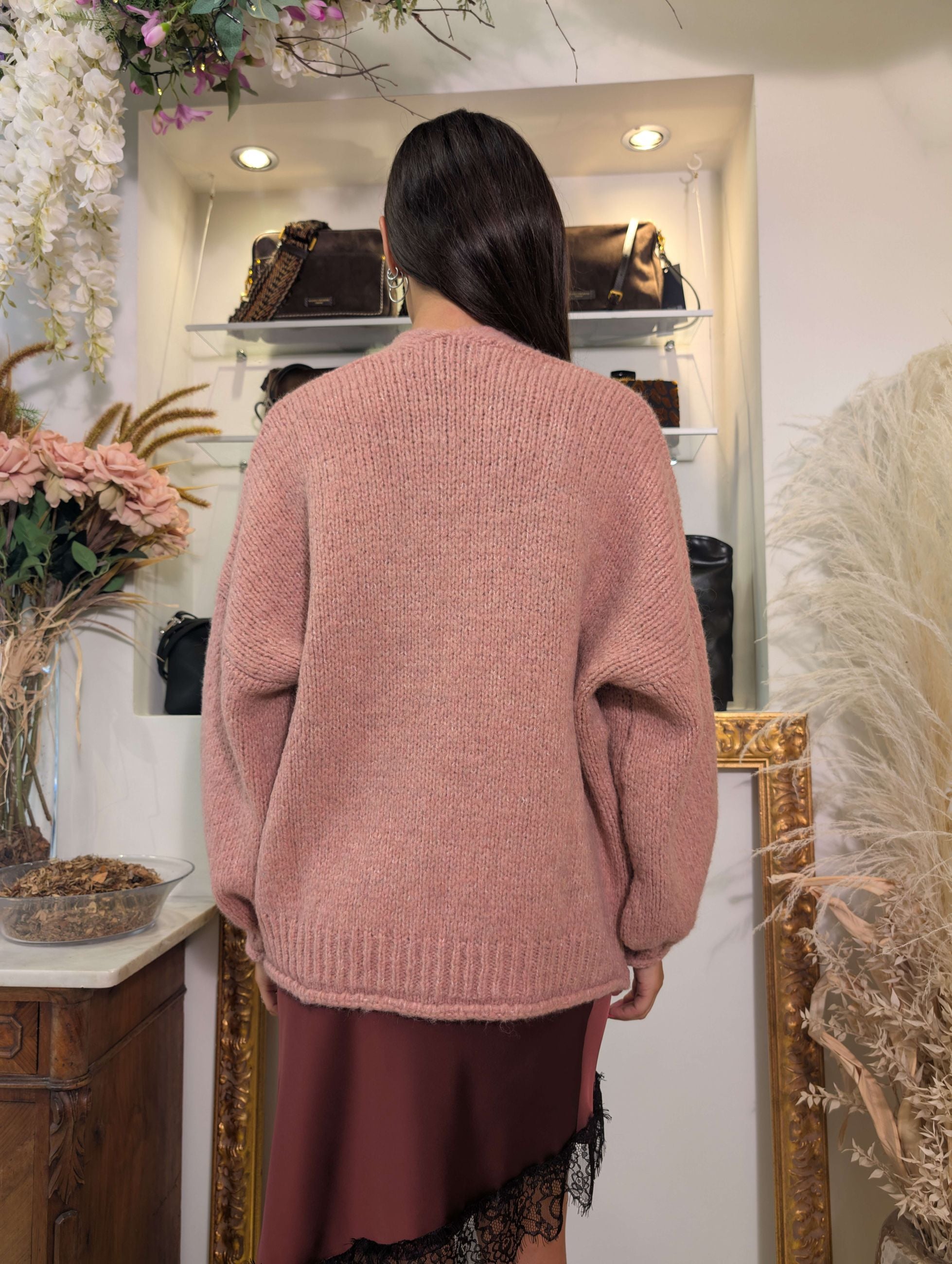 Cardigan Oversized Fit a 3 Bottoni – Finezza 3 con Maniche Balloon - HAVE ONE