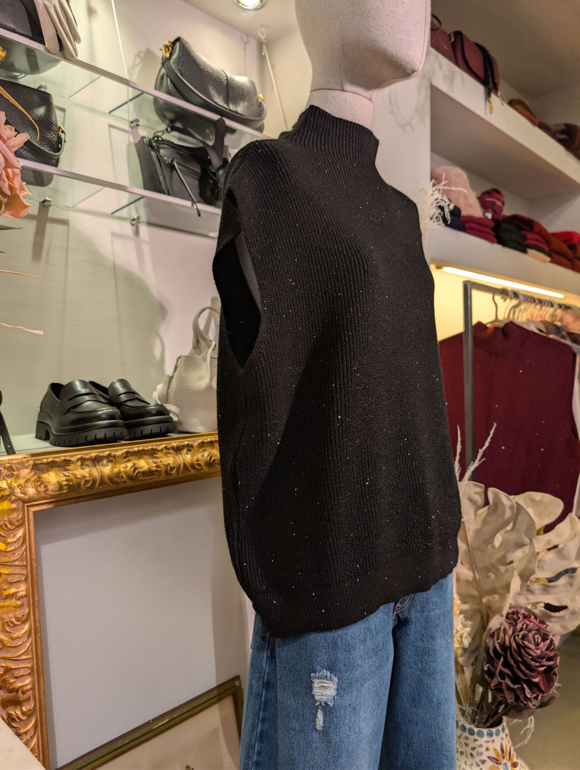 GILET OVER MICRO PAILLETTES - HAVE ONE