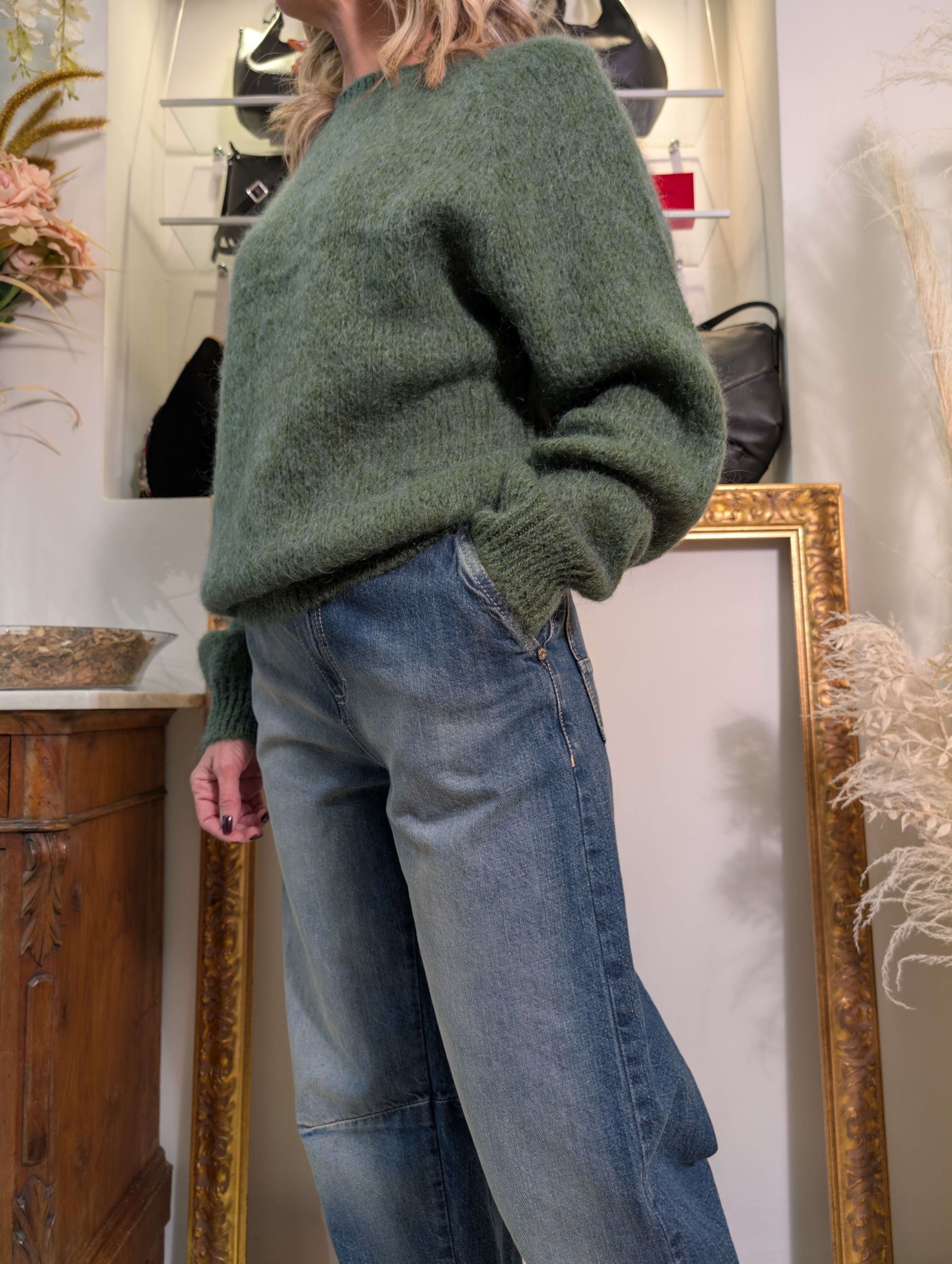 Maglia paricollo in kid mohair - SHE_FLORENCE_LAB