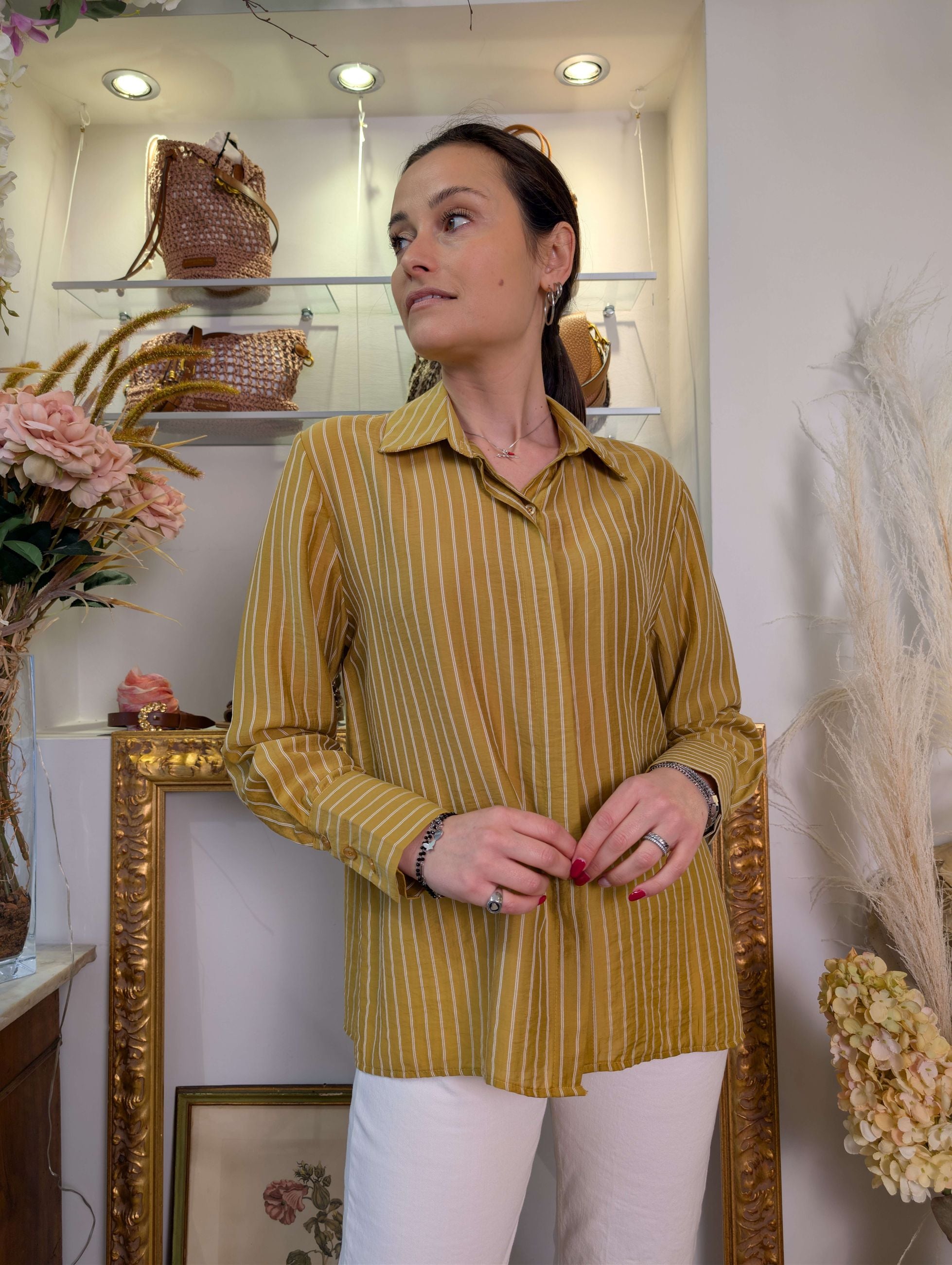 Camicia a uomo righine tonali - SHE_FLORENCE_LAB