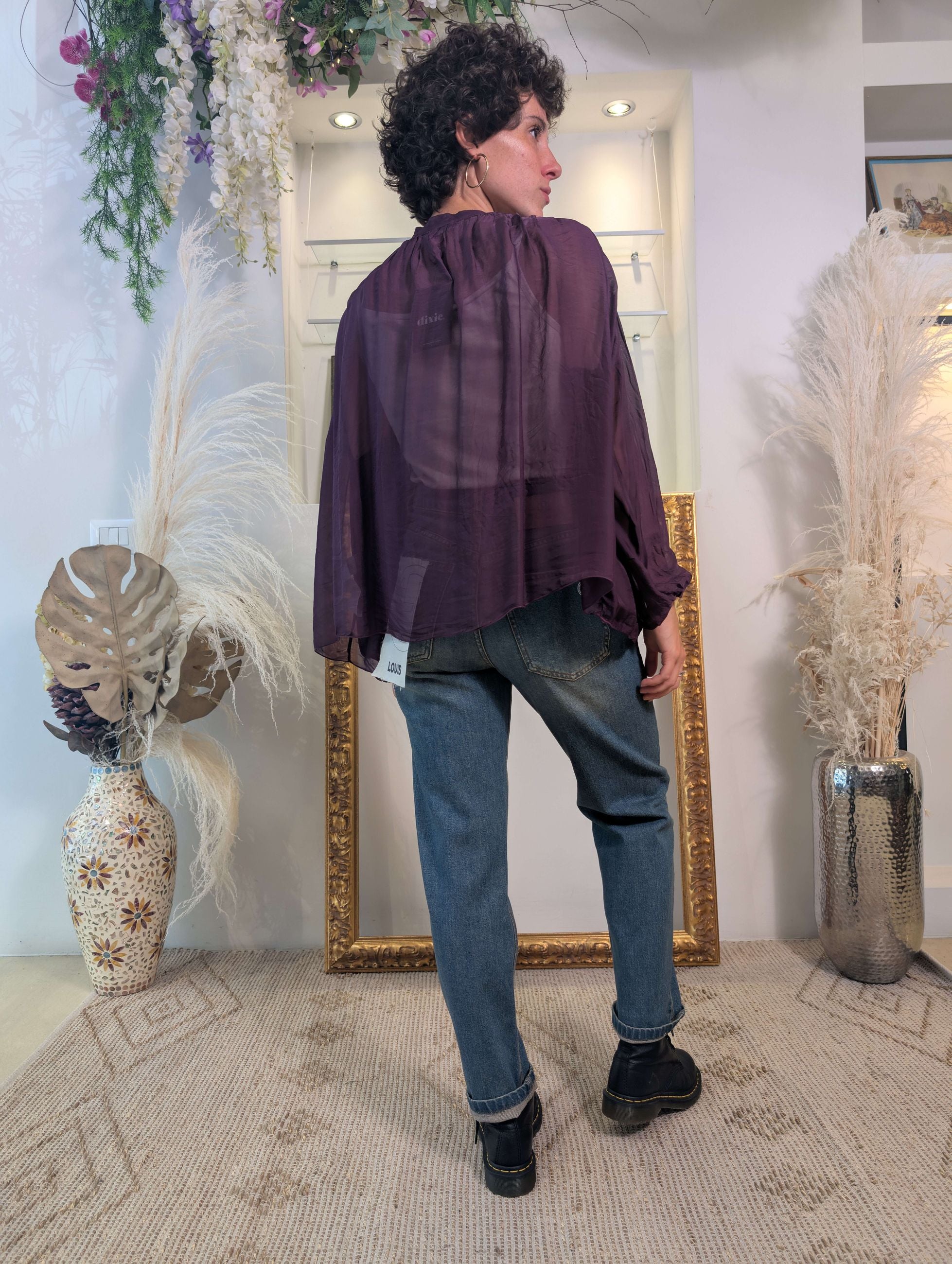 Blusa in tessuto misto seta - DIXIE