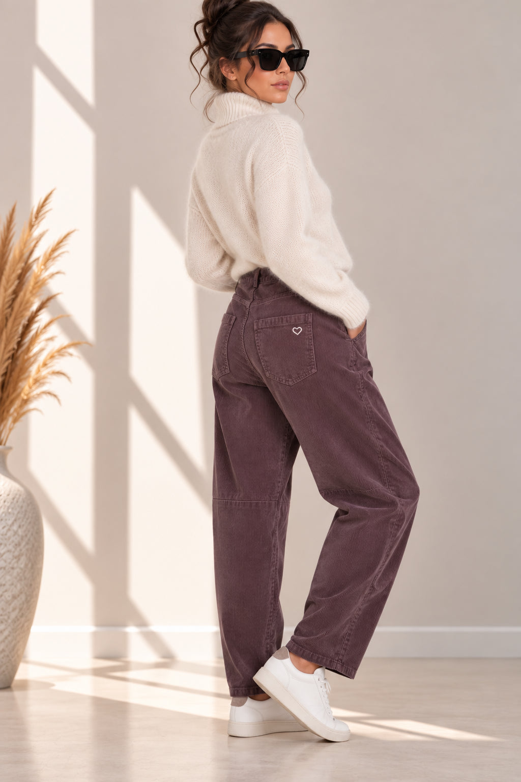Pantalone barrel in velluto a coste - PLEASE