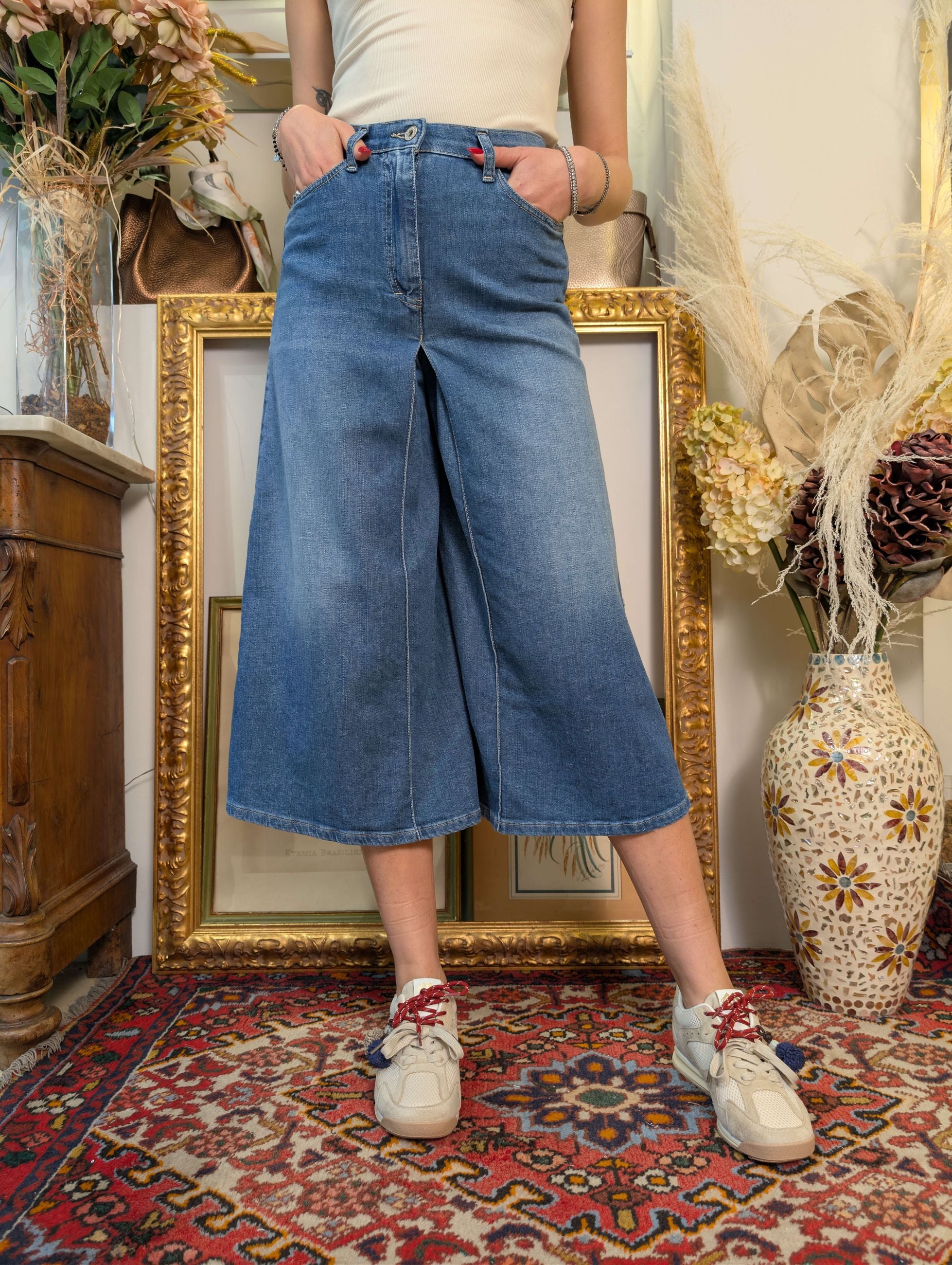 Panta-gonna in denim - PLEASE