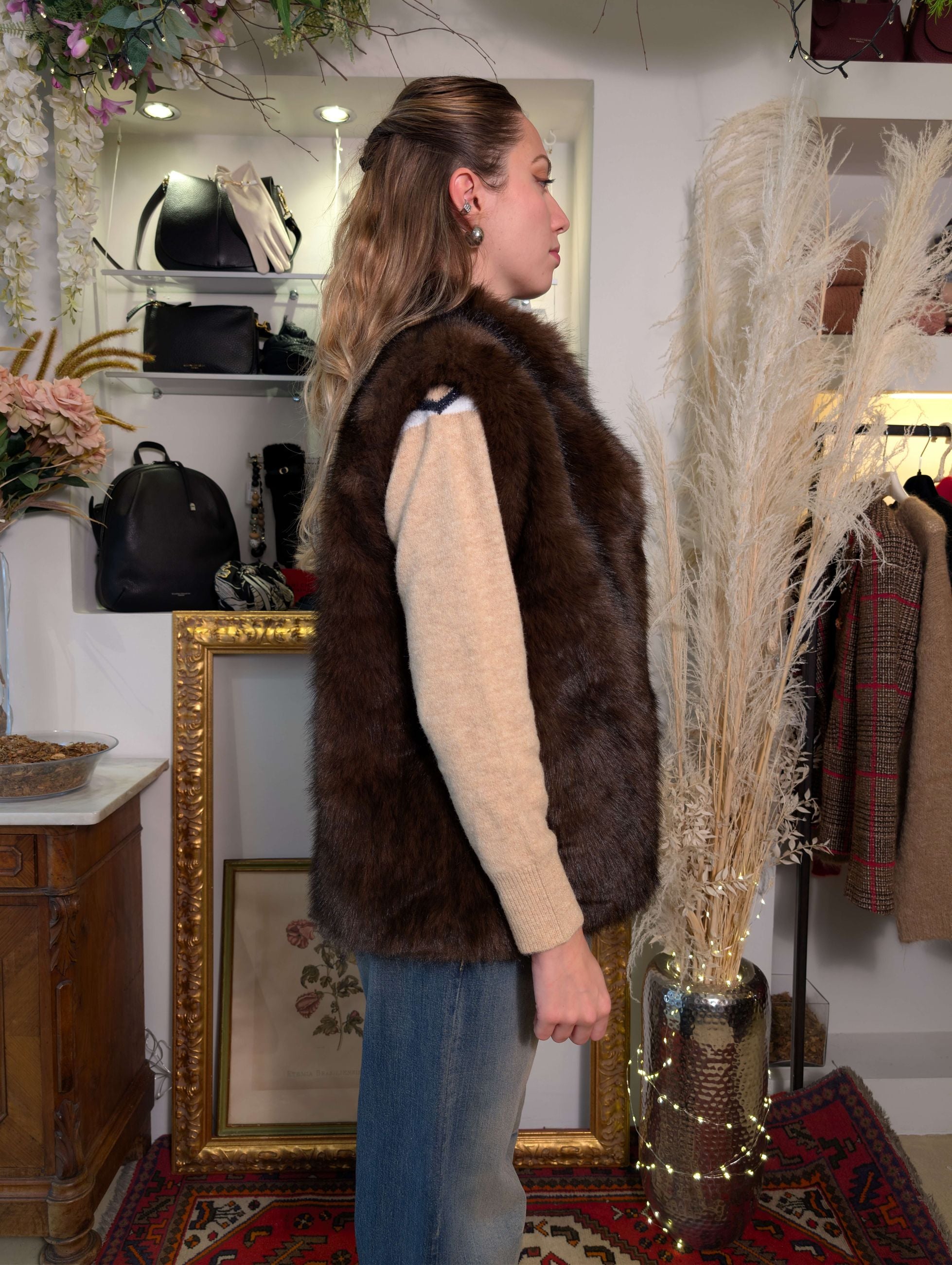 Gilet in faux fur - SHE_FLORENCE_LAB