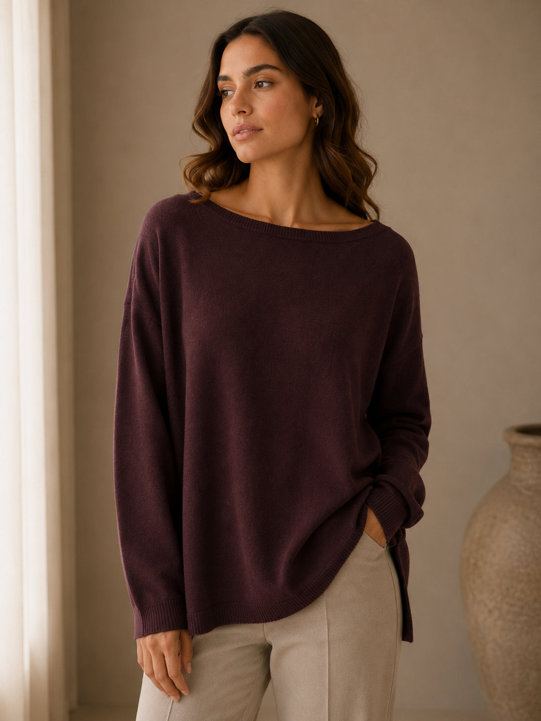 Maglia oversize pura lana - .SOLO TRE