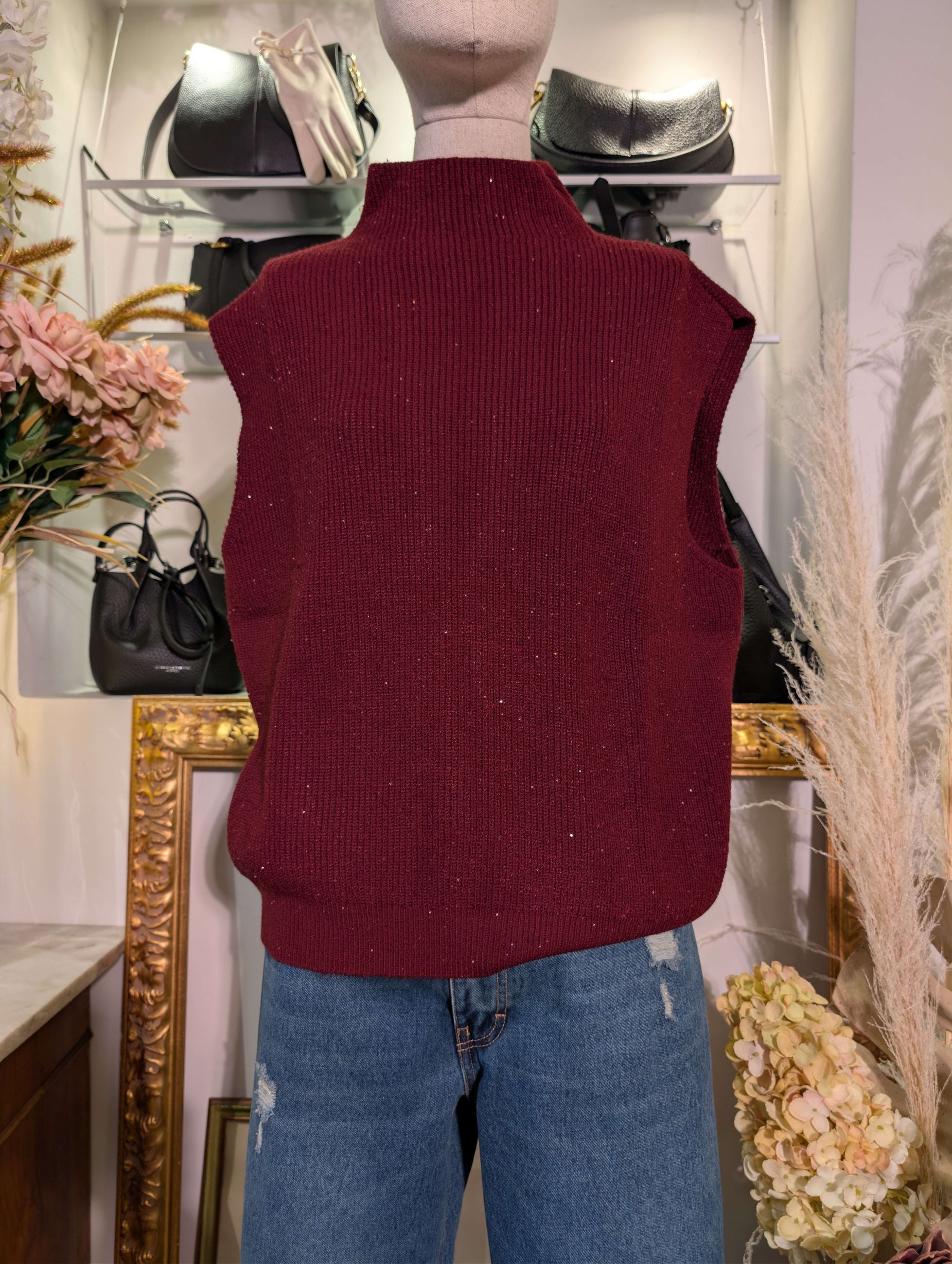 GILET OVER MICRO PAILLETTES - HAVE ONE