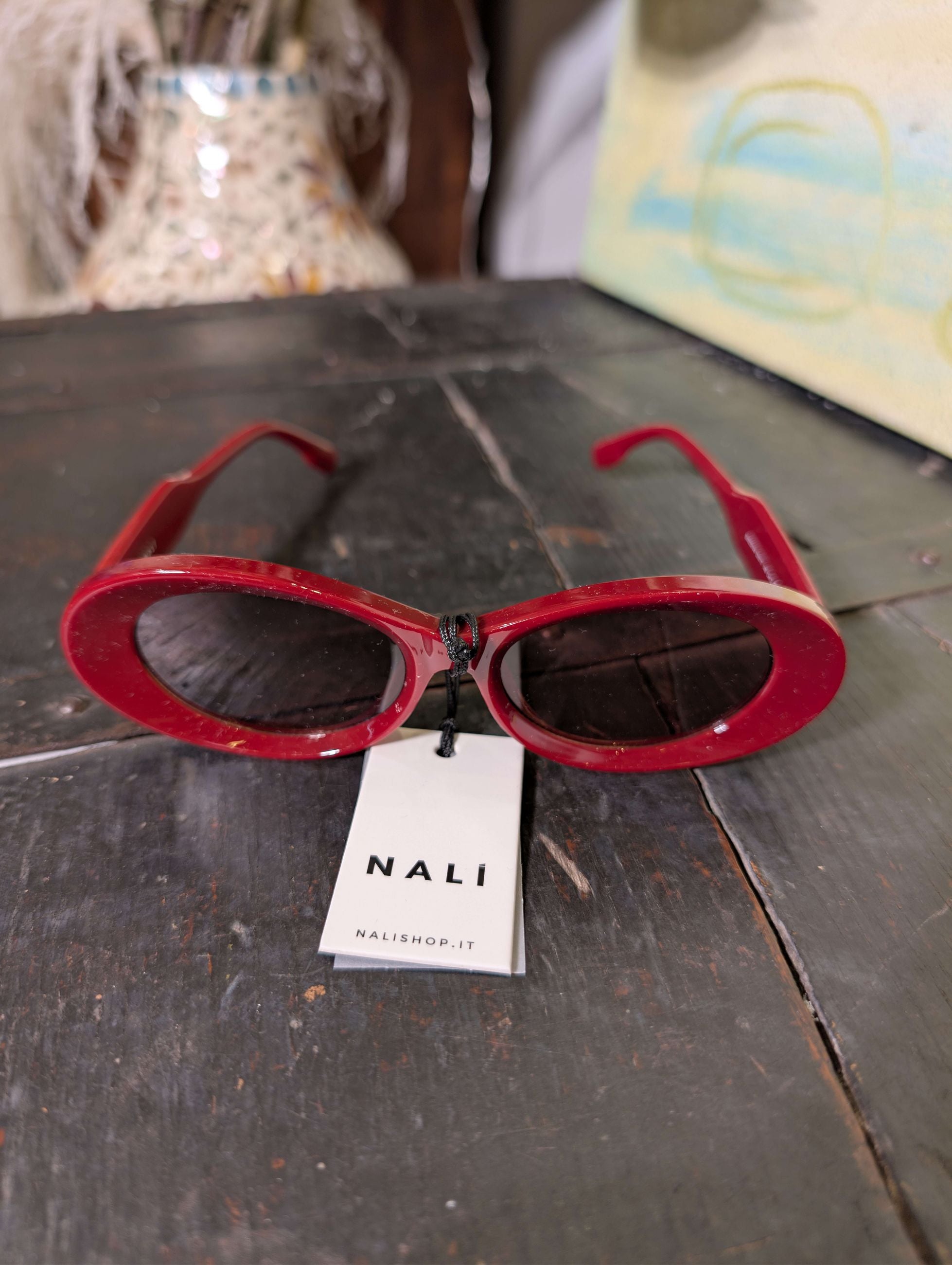 OCCHIALI WILLY OVAL BORDEAUX - NALI'