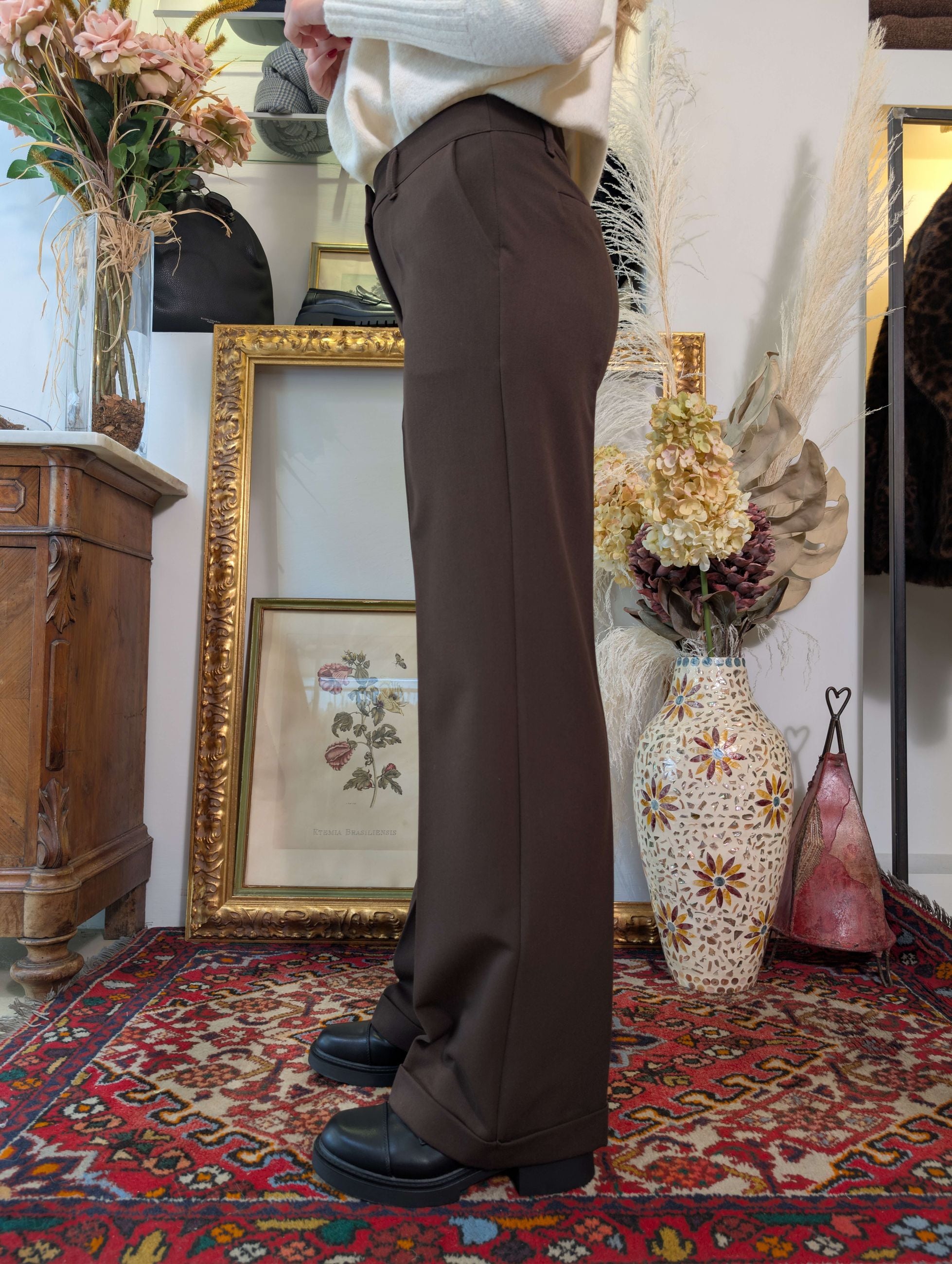 Pantalone a gamba dritta in twill - SHE_FLORENCE_LAB