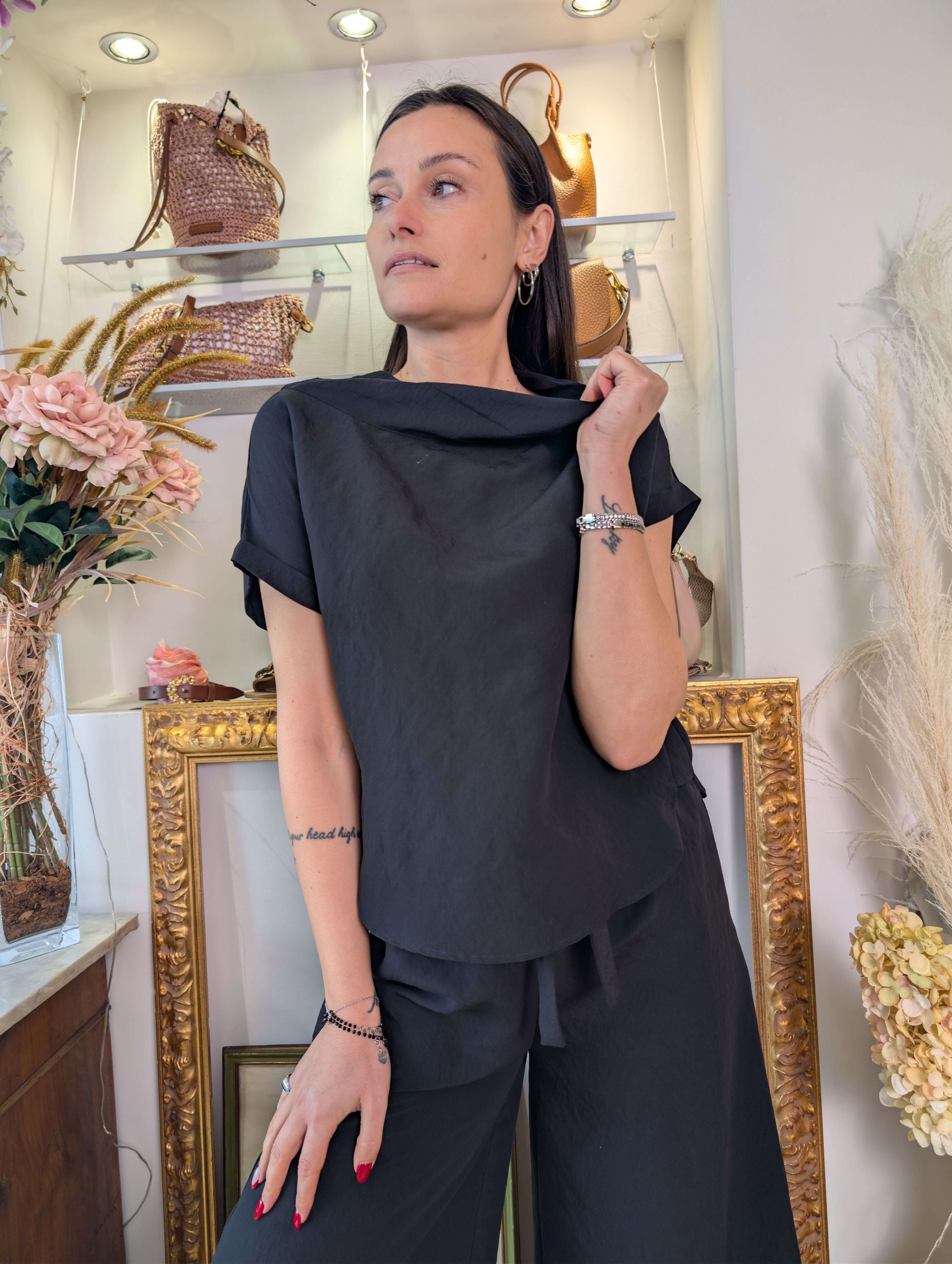 Blusa in tessuto mano pesca Le Sarte del Sole - LE SARTE DEL SOLE