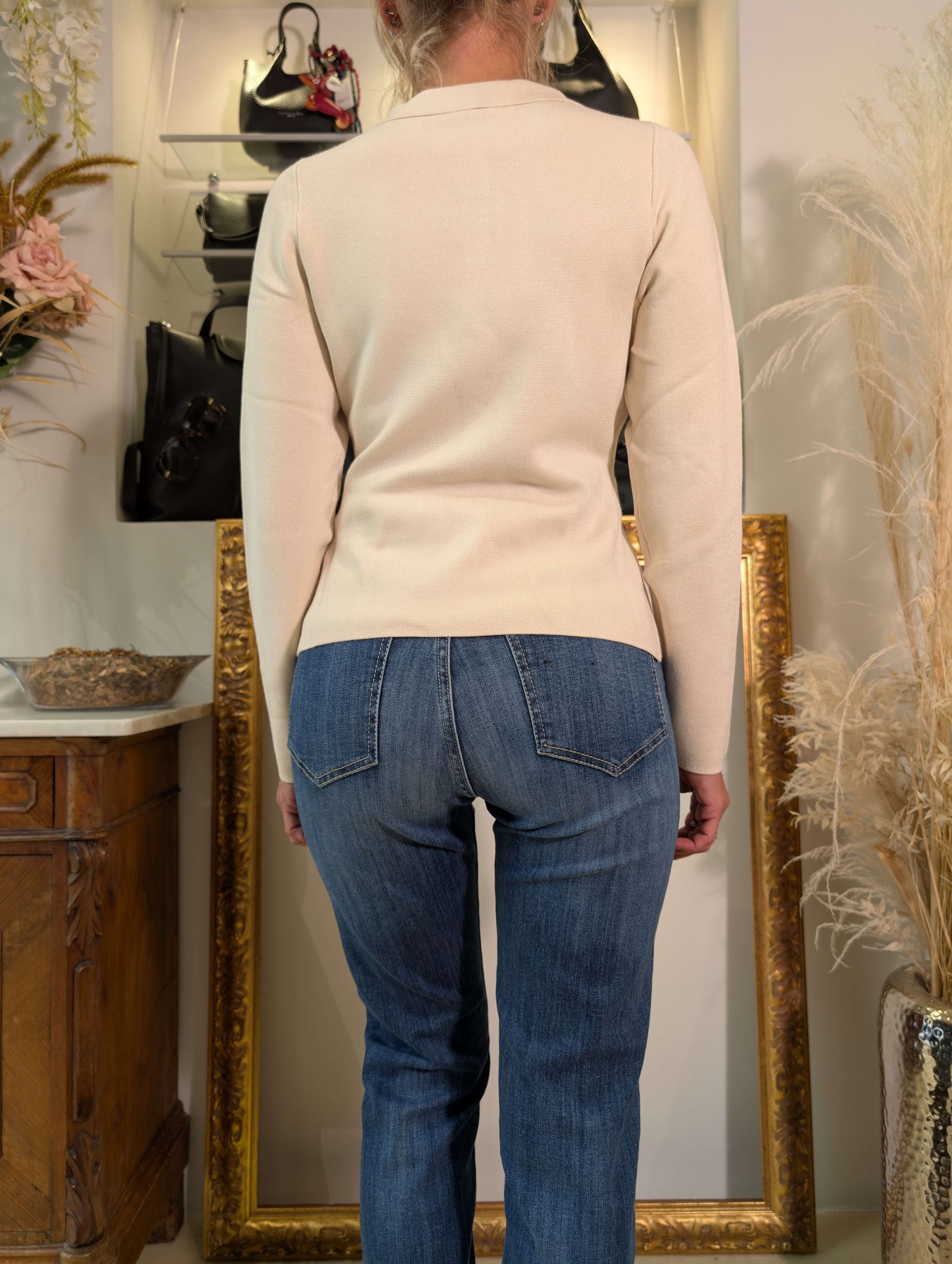 Giacca in maglia con bottoni gioiello - SHE_FLORENCE_LAB