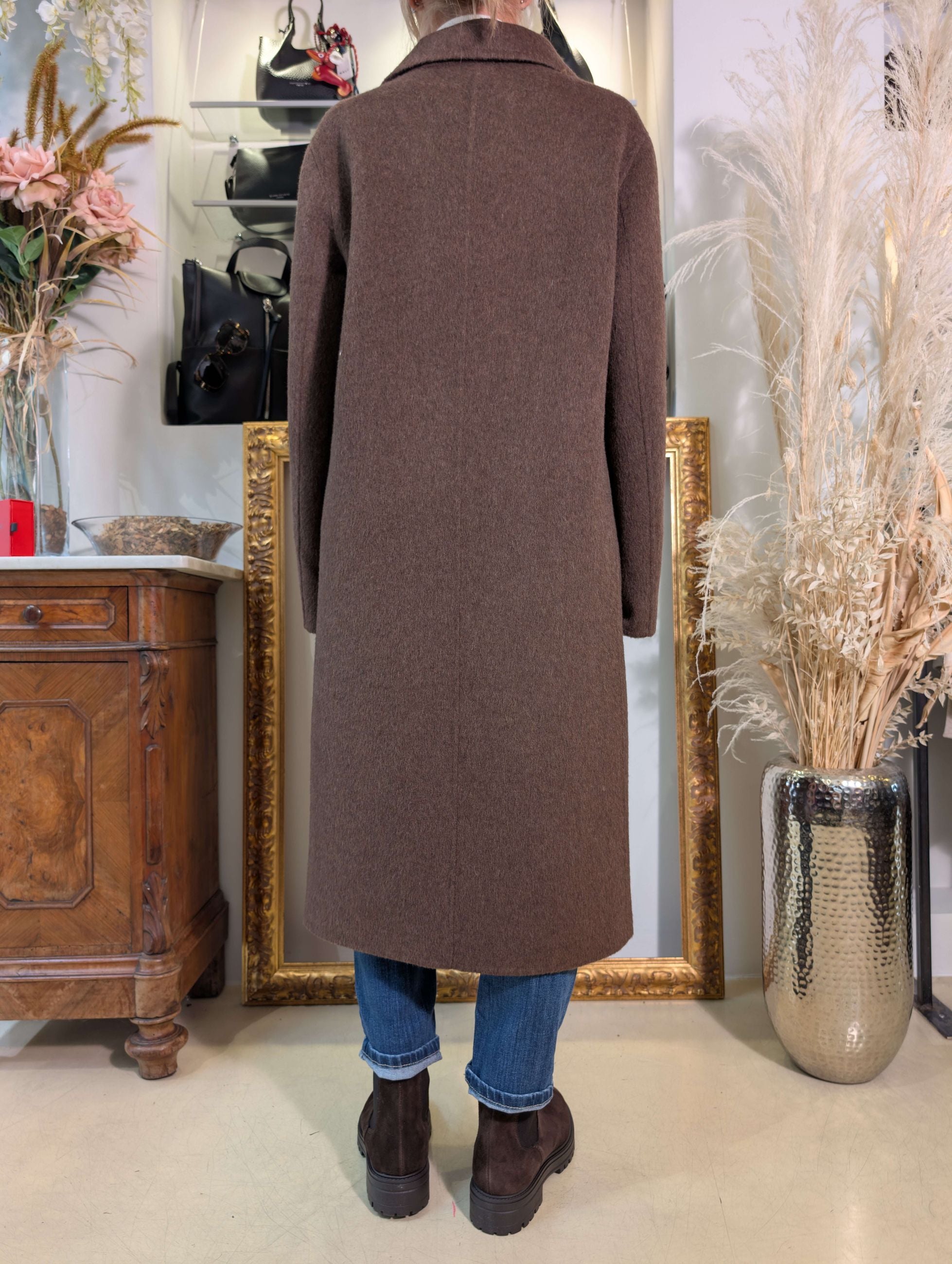 Cappotto doppiopetto in panno di lana cucito a mano - DIXIE