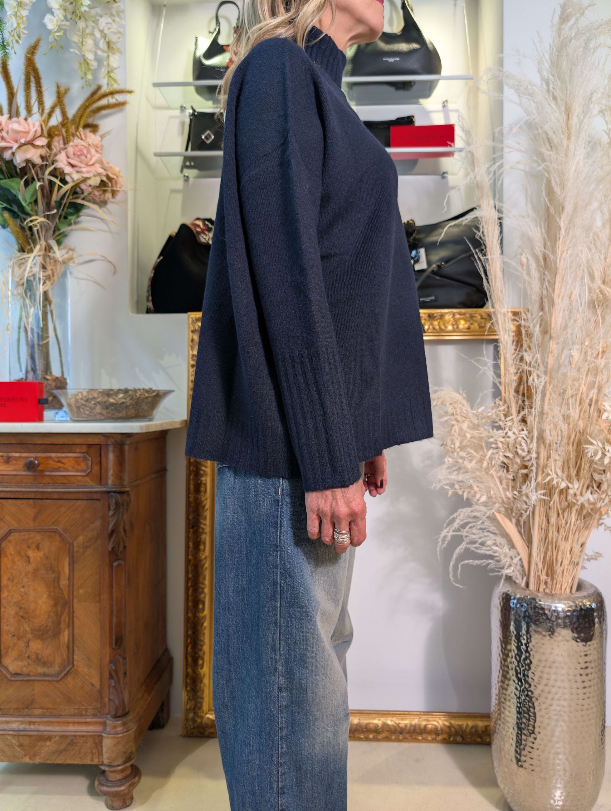 Maglia collo alto in bouclé - SHE_FLORENCE_LAB