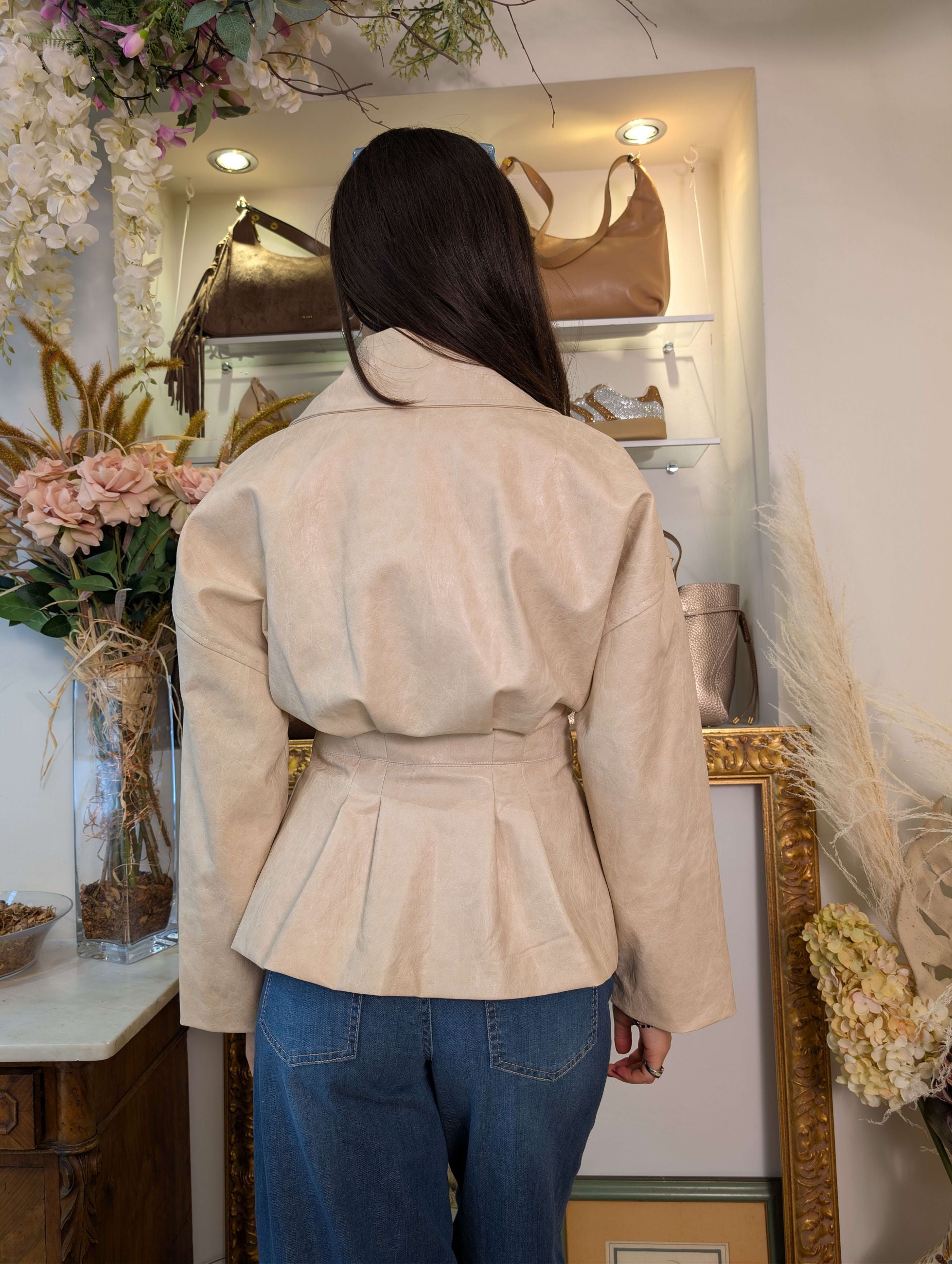 Giacca sfiancata ecopelle - HAVE ONE