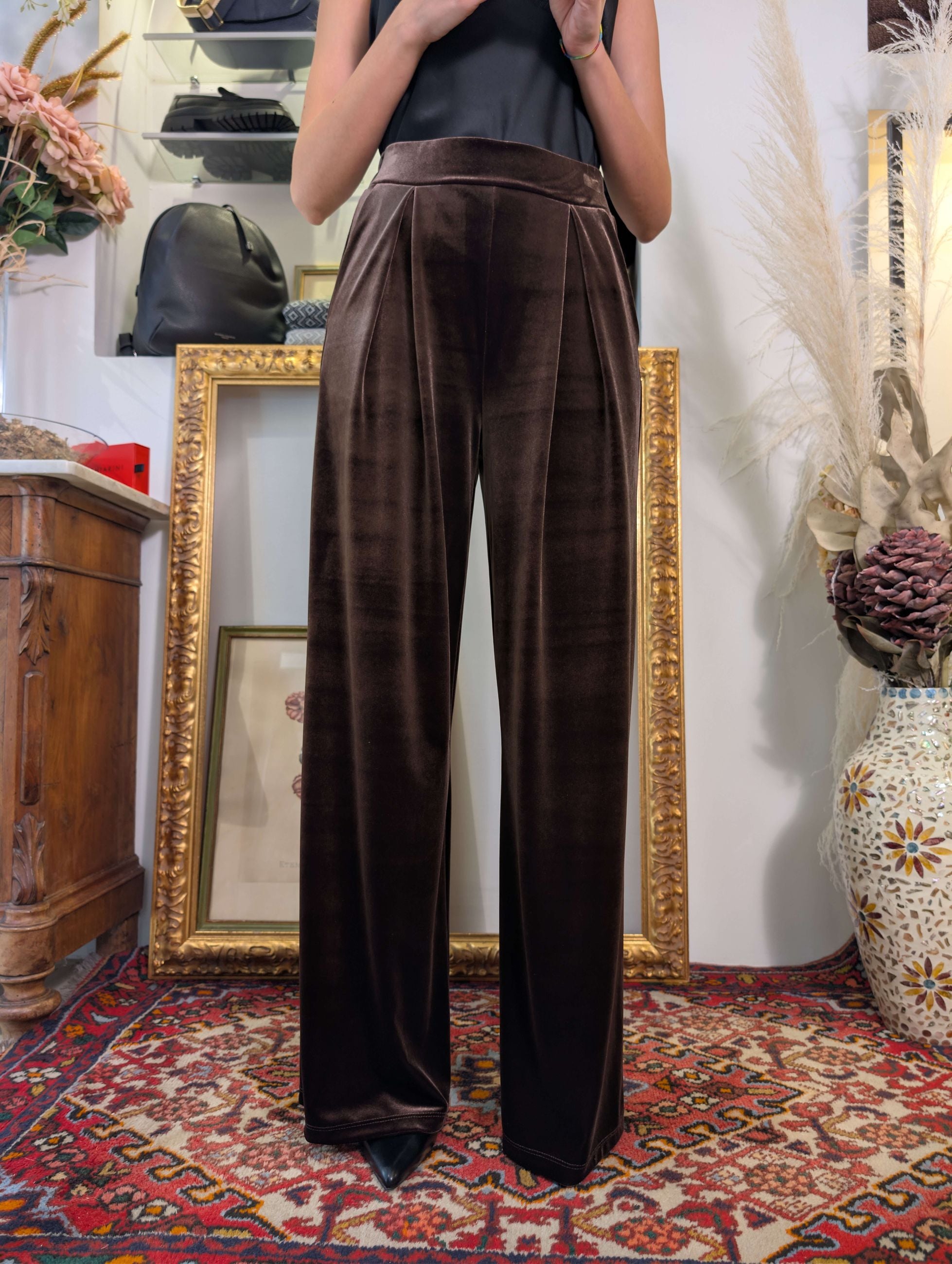 Pantalone in velluto liscio - TENSIONE IN