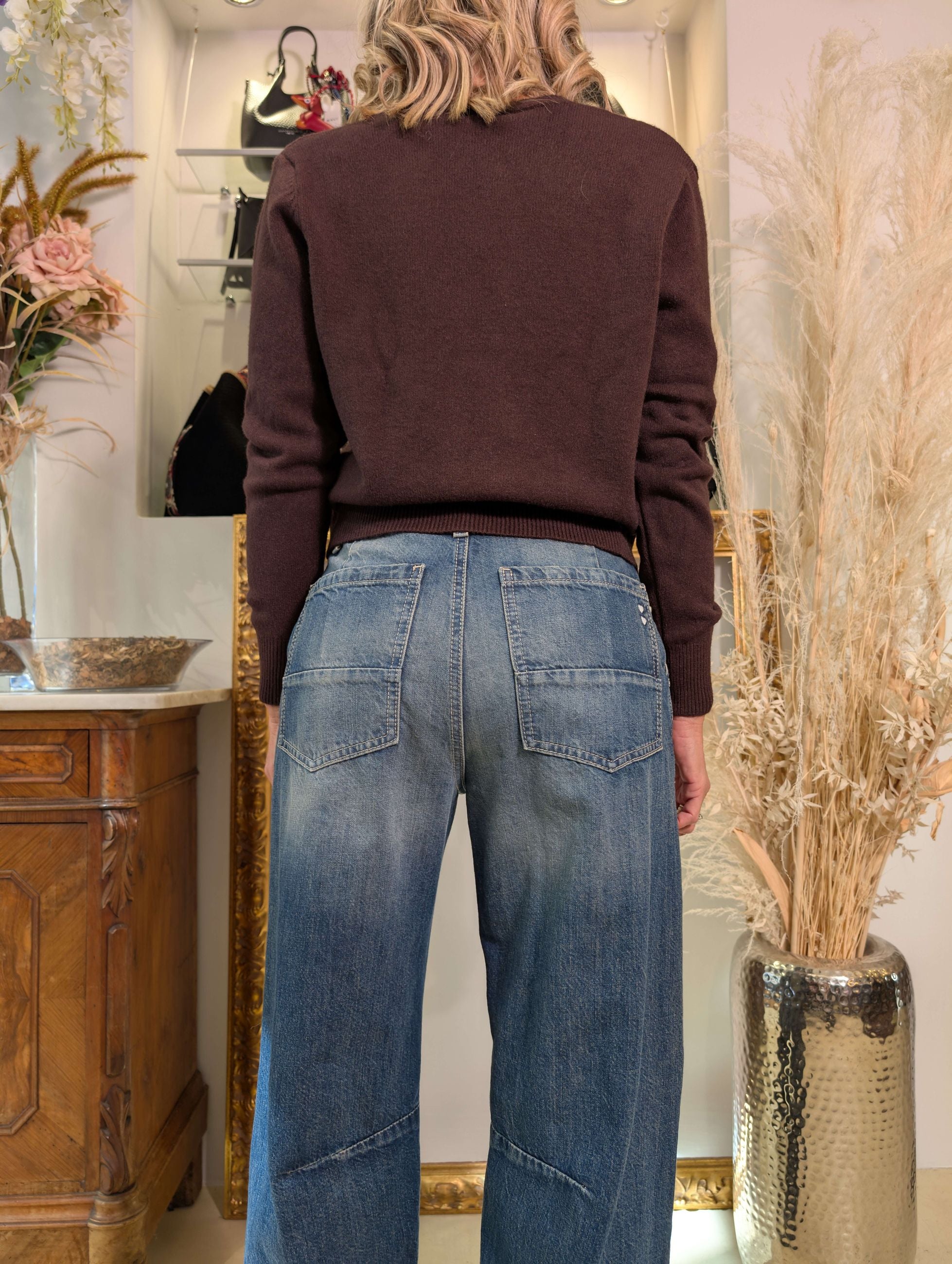 Cardigan cropped con bottoni gioiello - SHE_FLORENCE_LAB
