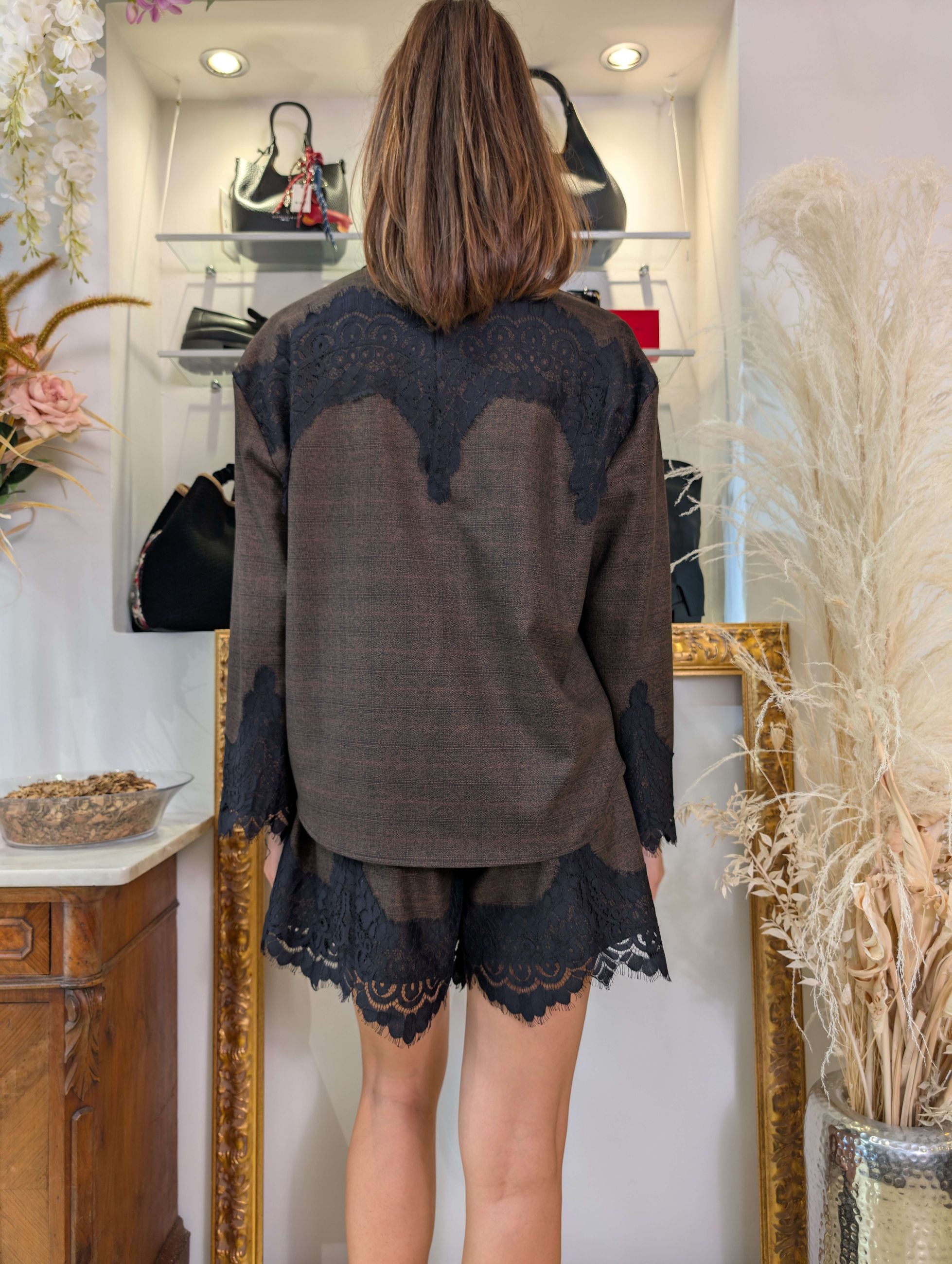 Camicia check con pizzo - HAVE ONE