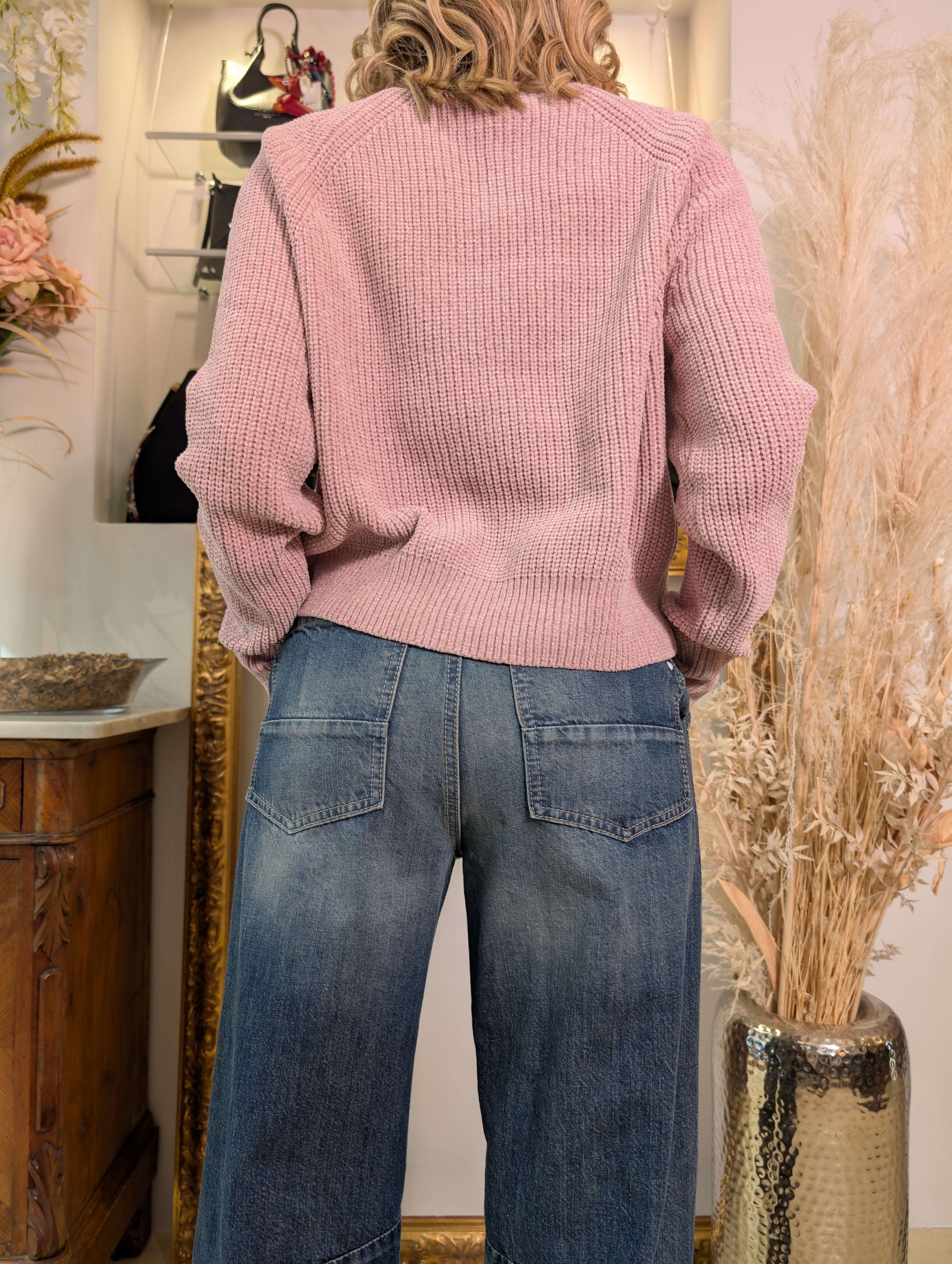 Maglia ciniglia in costa inglese - SHE_FLORENCE_LAB