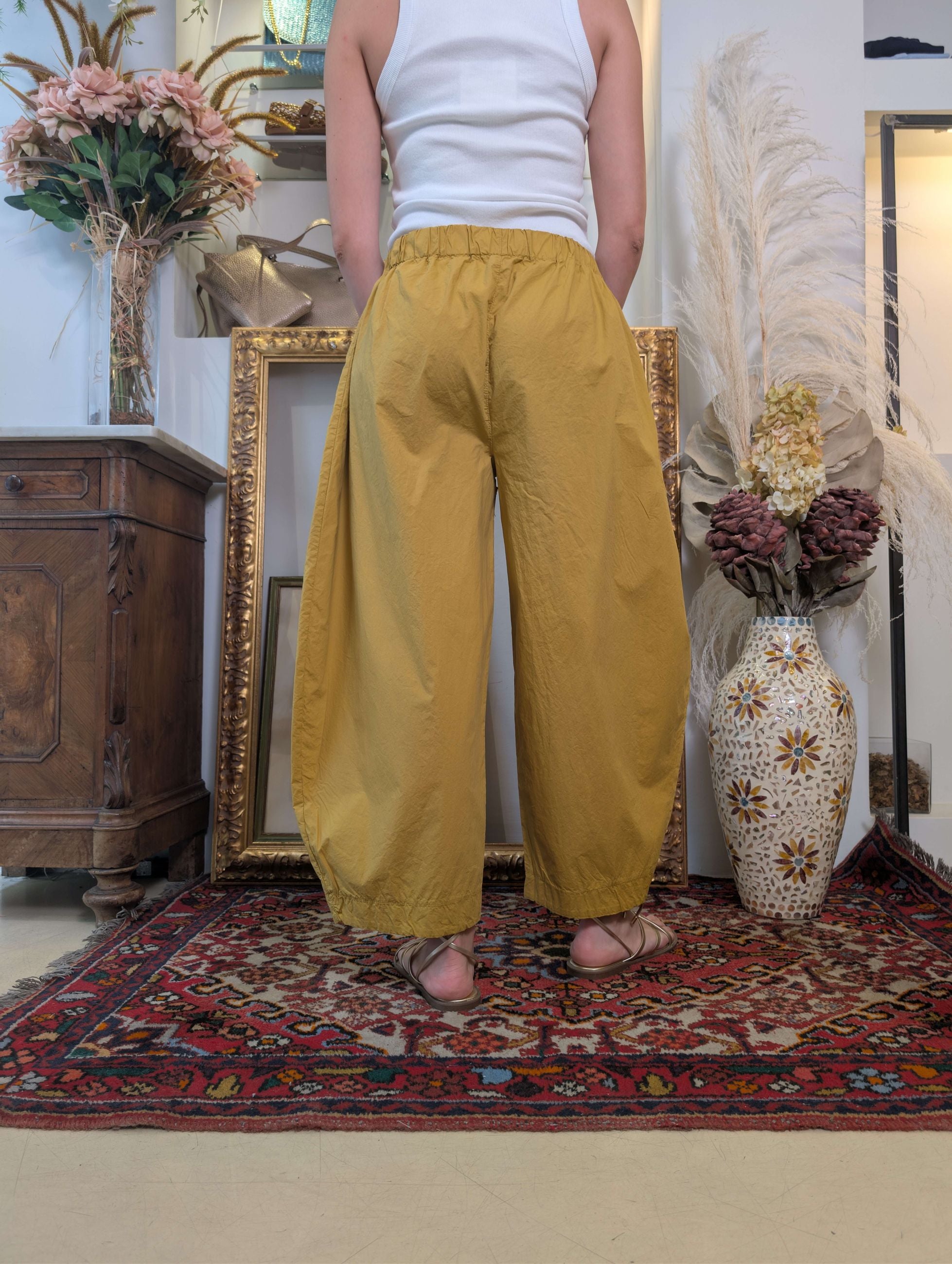 Panta barrel in tela di cotone - SHE_FLORENCE_LAB