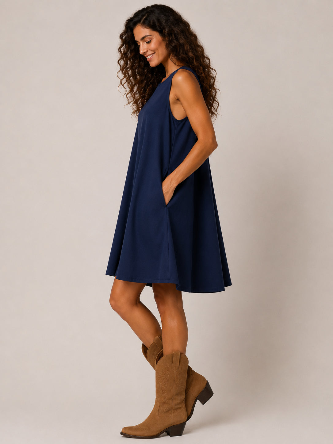 Abito corto in cotone. - SHE_FLORENCE_LAB