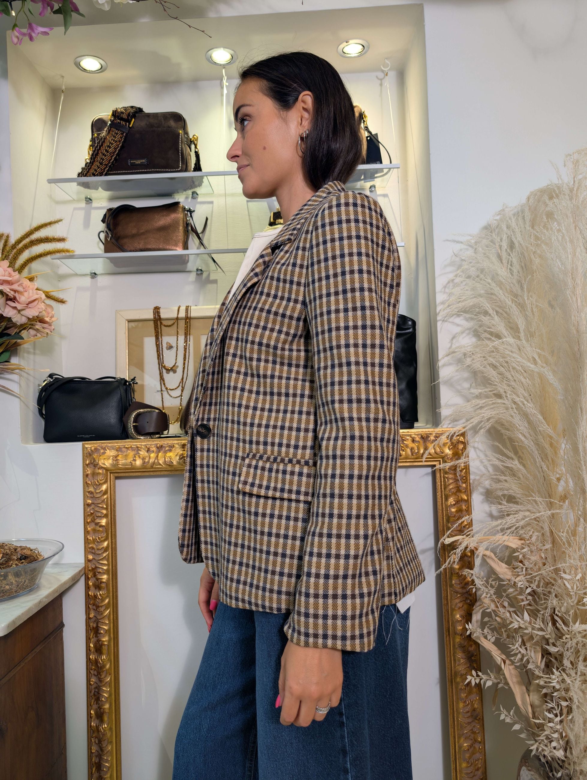 Giacca “British Mood” microcheck – SHE_FLORENCE_LAB - SHE_FLORENCE_LAB