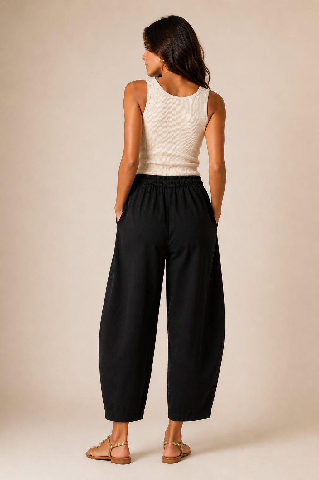 Panta barrel in lino - SHE_FLORENCE_LAB