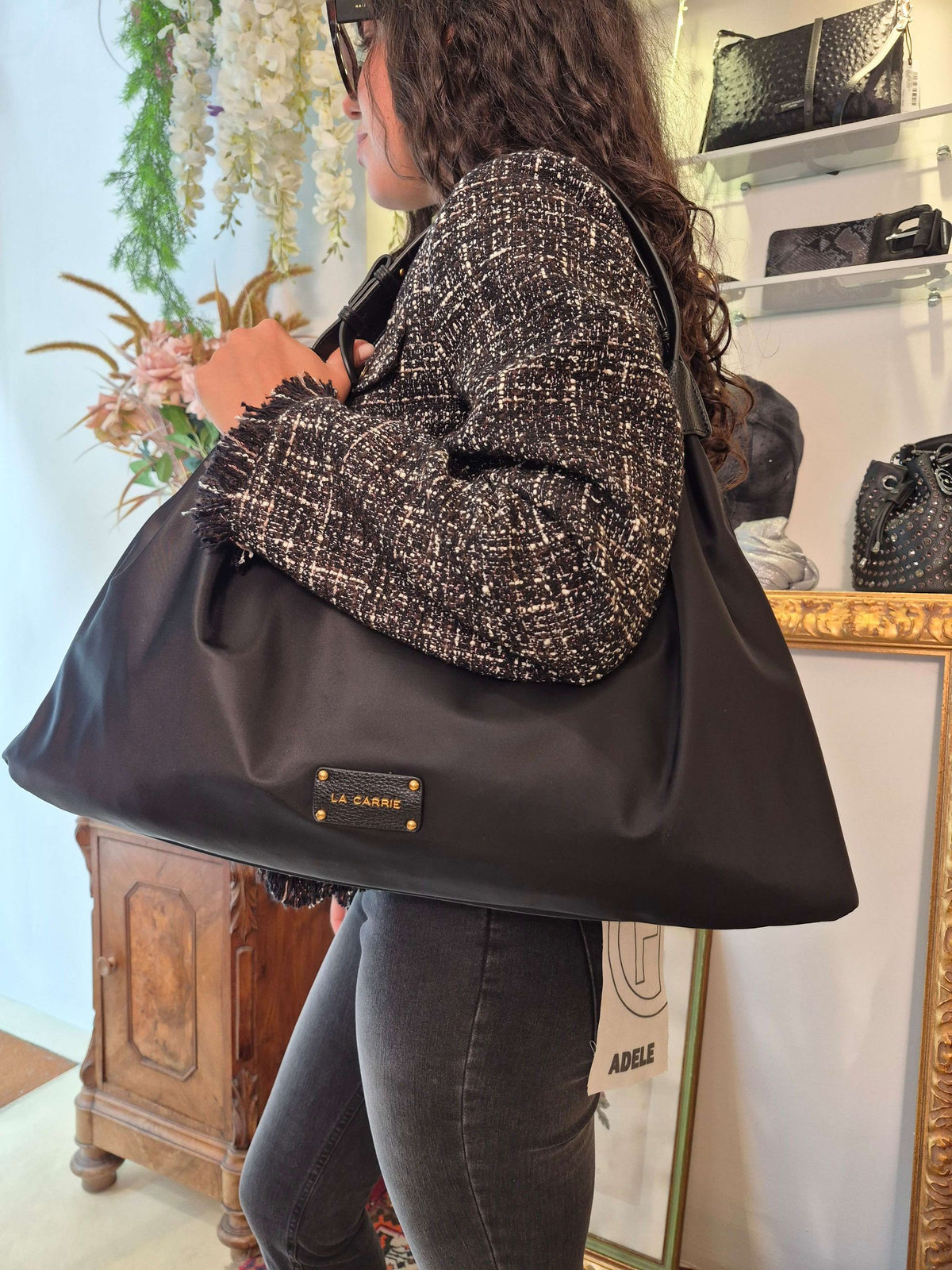 DARK WAVE SOFT SHOPPER BIG NYLON + ECO - La Carrie Bag