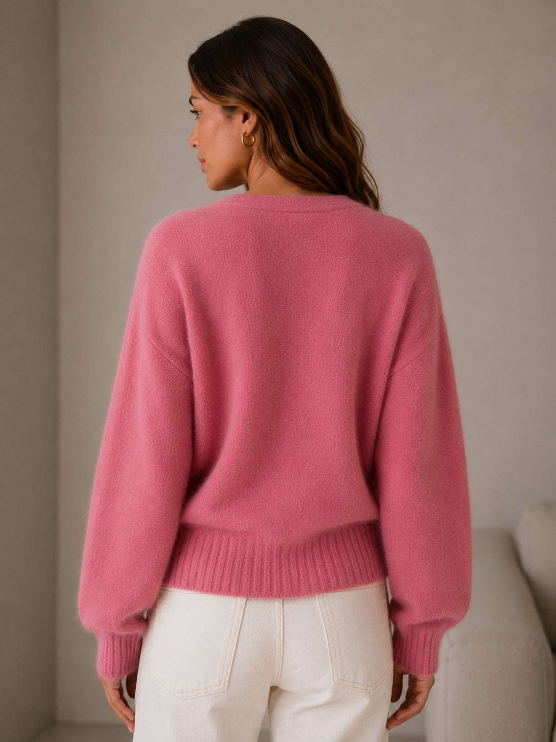 Cardigan in angora - .SOLO TRE