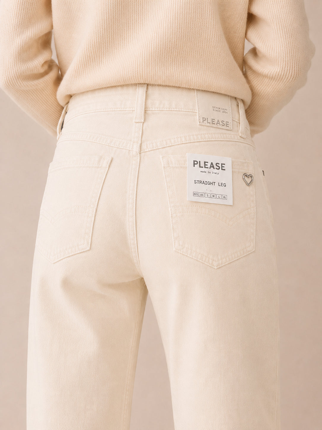Panta straight fit in gabardina elasticizzata - PLEASE