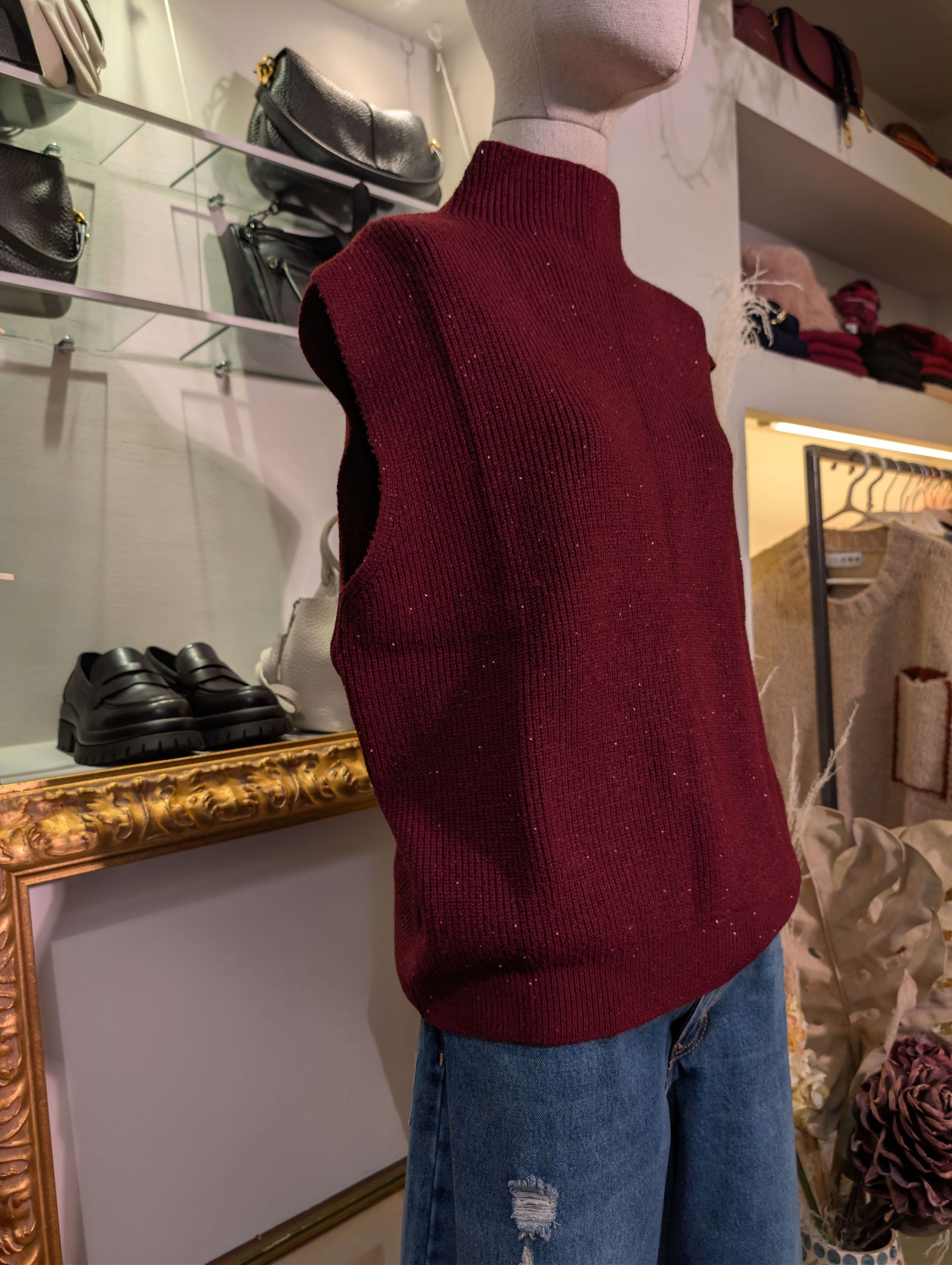 GILET OVER MICRO PAILLETTES - HAVE ONE