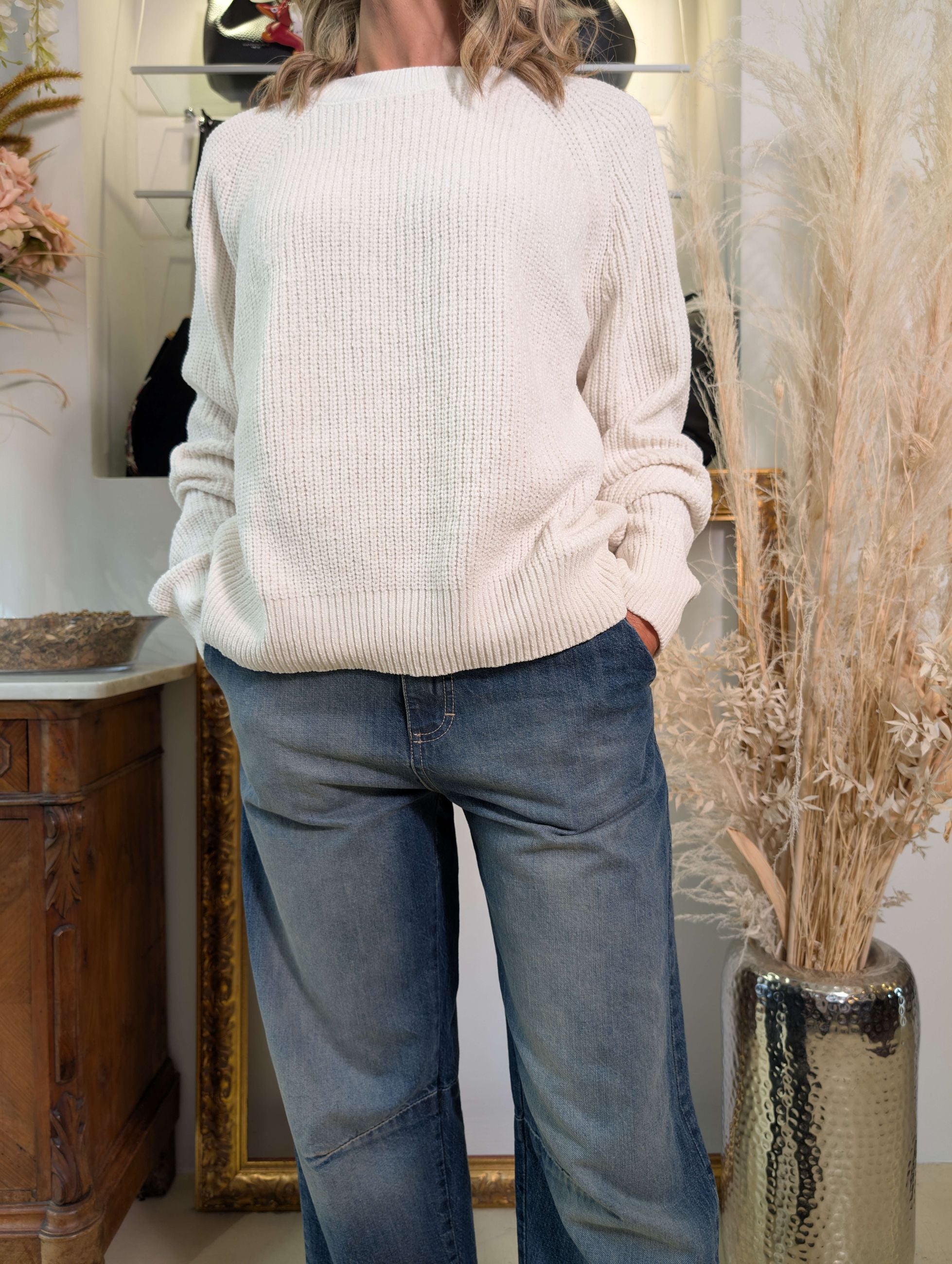 Maglia ciniglia in costa inglese - SHE_FLORENCE_LAB