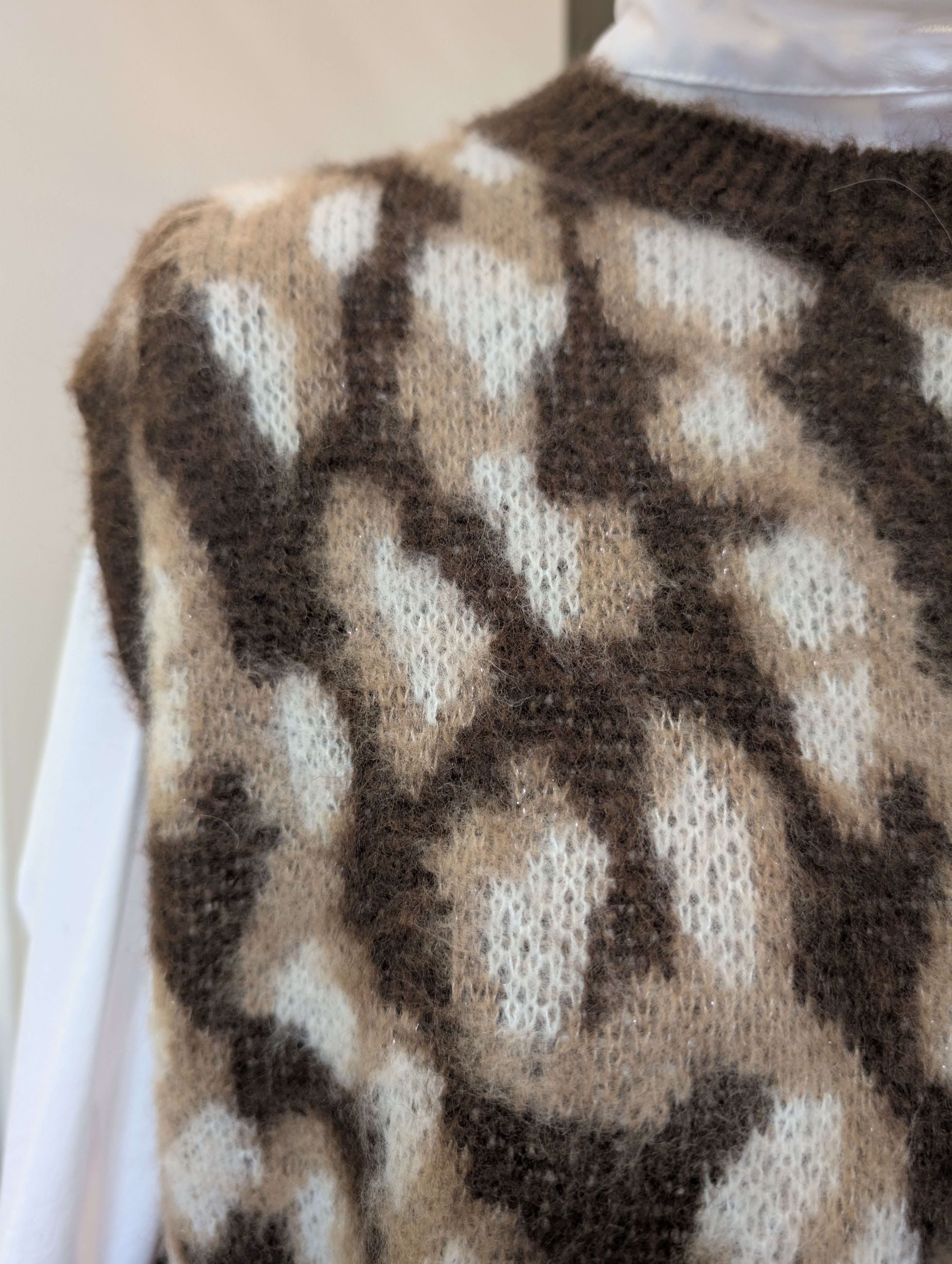 Gilet jacquard maculato con lurex - HAVE ONE