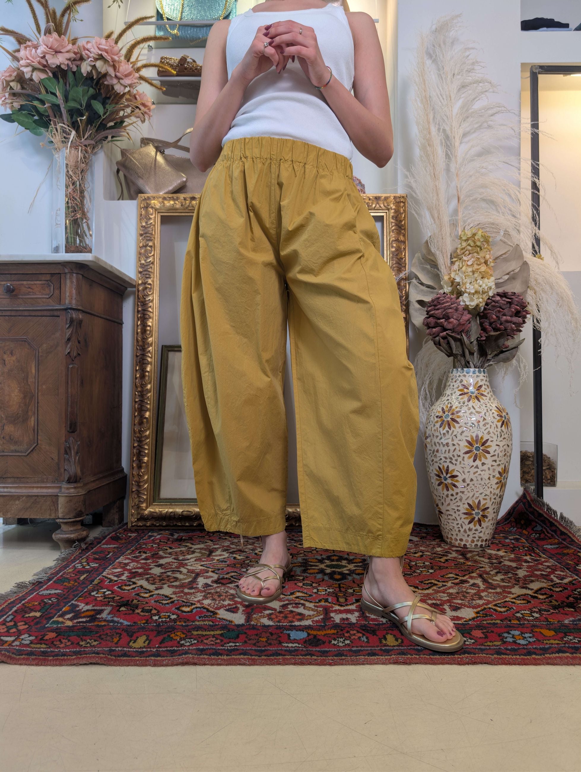 Panta barrel in tela di cotone - SHE_FLORENCE_LAB