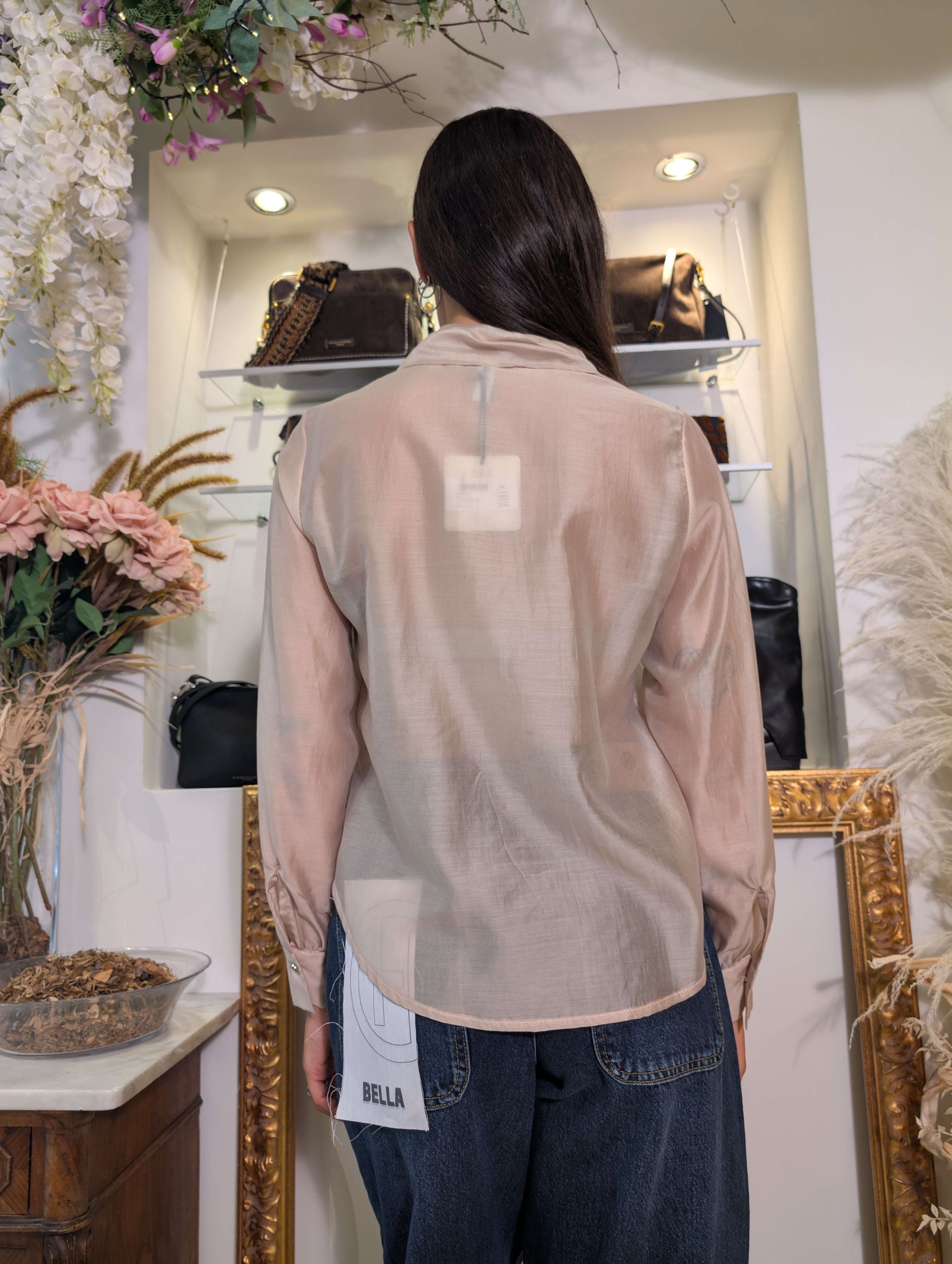 Camicia lyocell trasparente con revers - SHE_FLORENCE_LAB