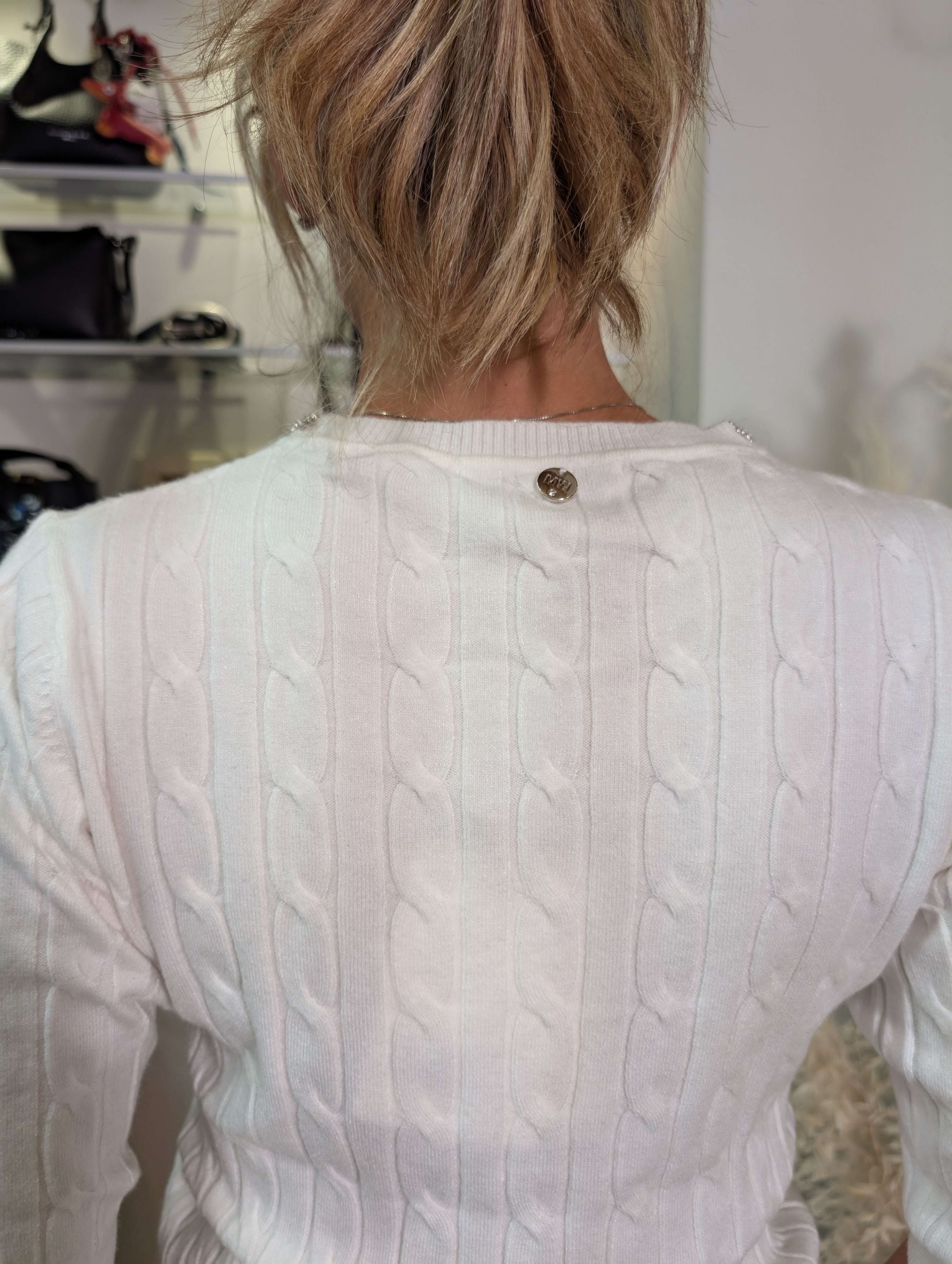 Maglia con trecce e dettagli gioiello - MARKUP DONNA