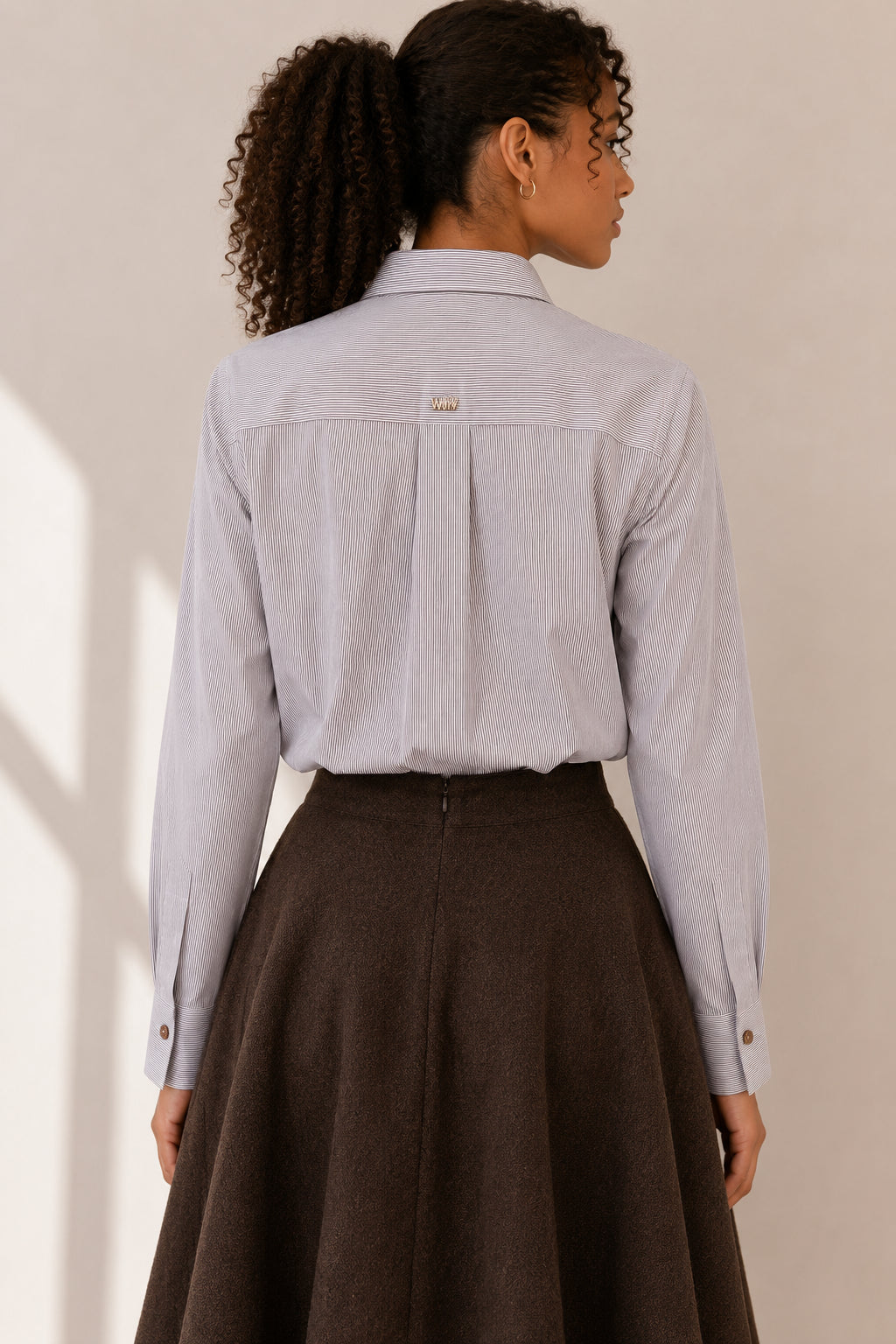 Camicia Regular con Bottone Gioiello - MARKUP DONNA