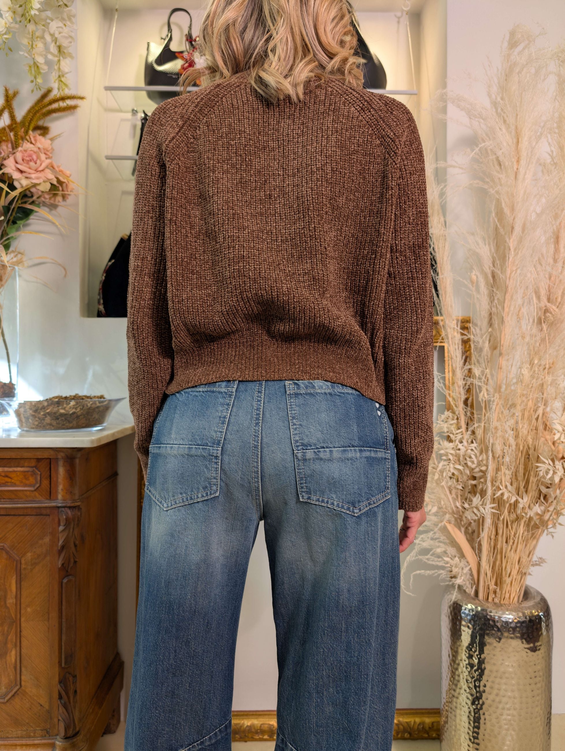 Maglia ciniglia in costa inglese - SHE_FLORENCE_LAB