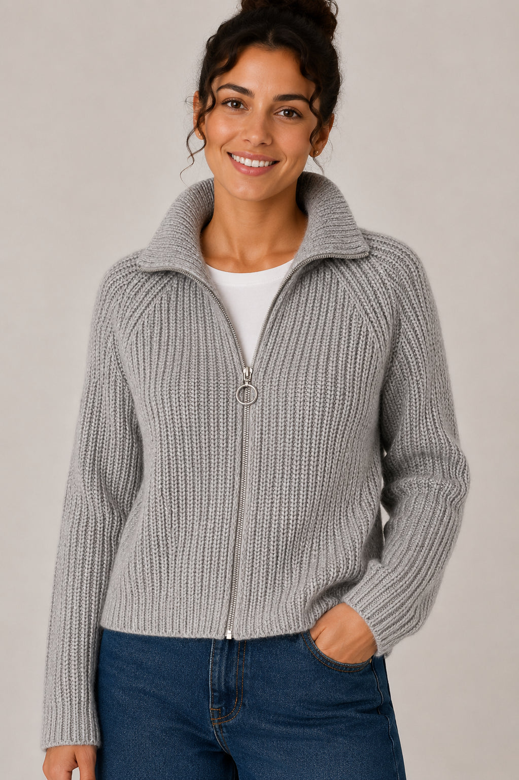Maglia Zip Punto Pannocchia - HAVE ONE