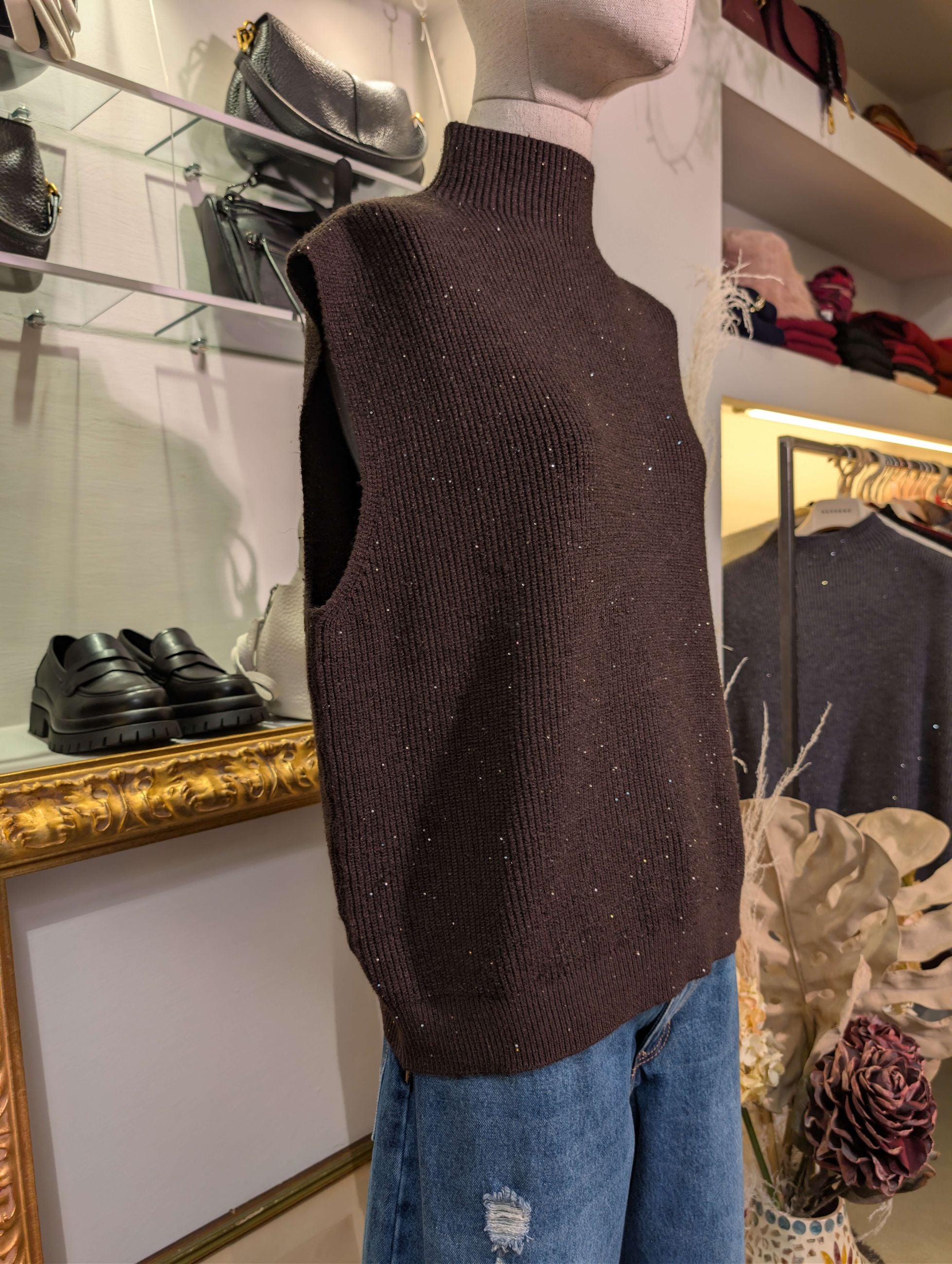 GILET OVER MICRO PAILLETTES - HAVE ONE