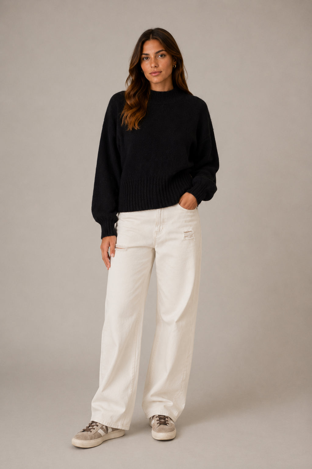 Maglia kimono in angora - .SOLO TRE