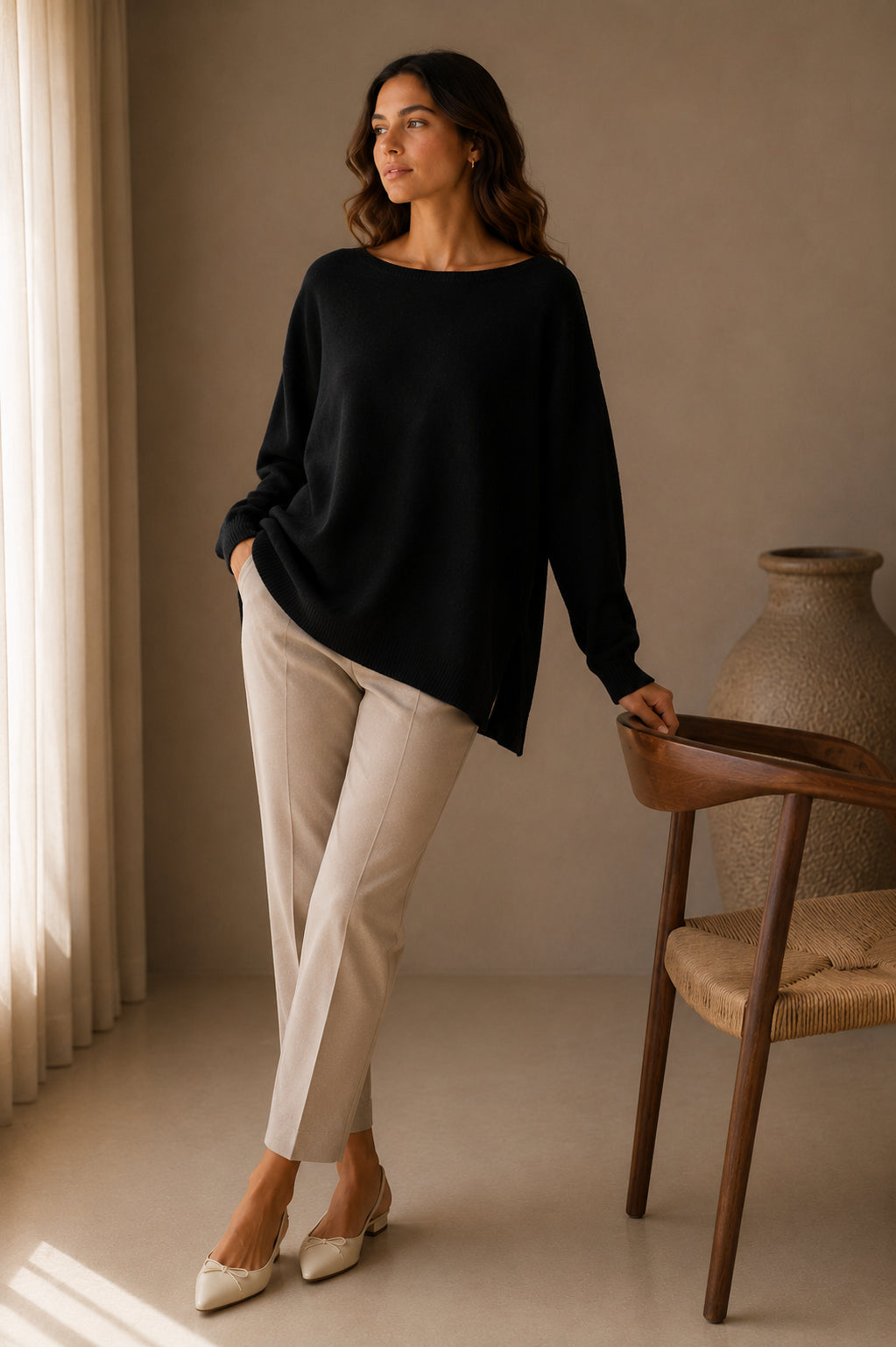 Maglia oversize pura lana - .SOLO TRE