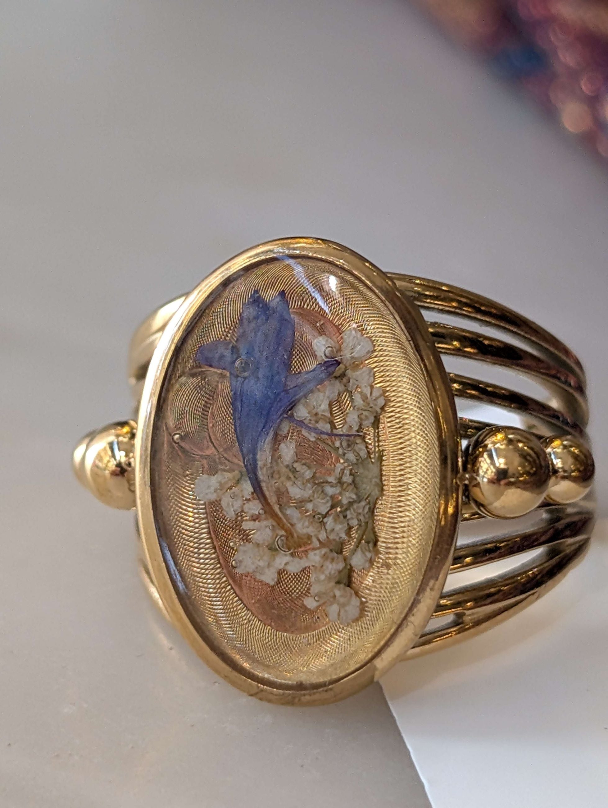 ANELLO VINTAGE CON FIORE ORO - NALI'
