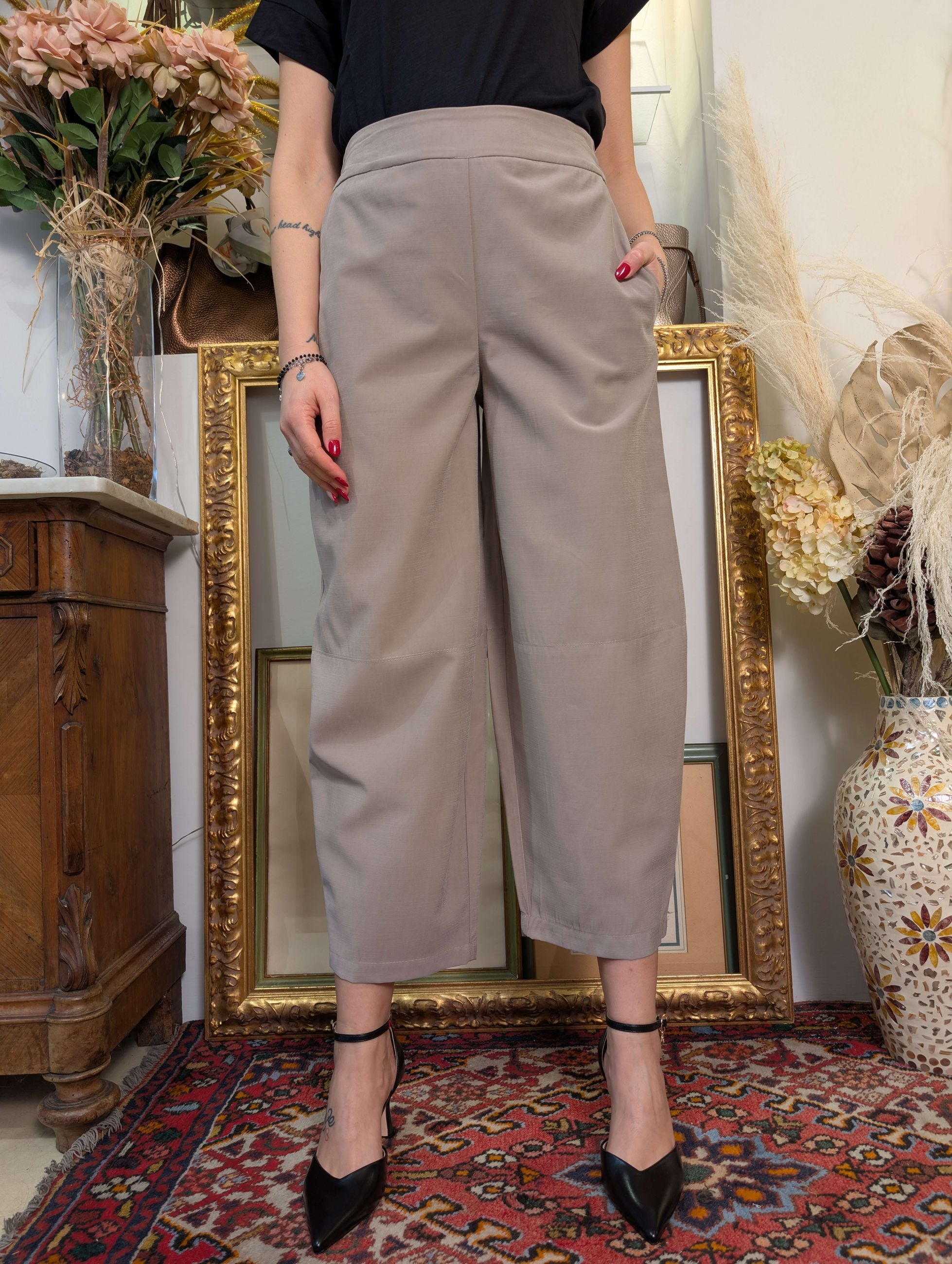 Panta ballon in cupro di viscosa - Sandro Ferrone