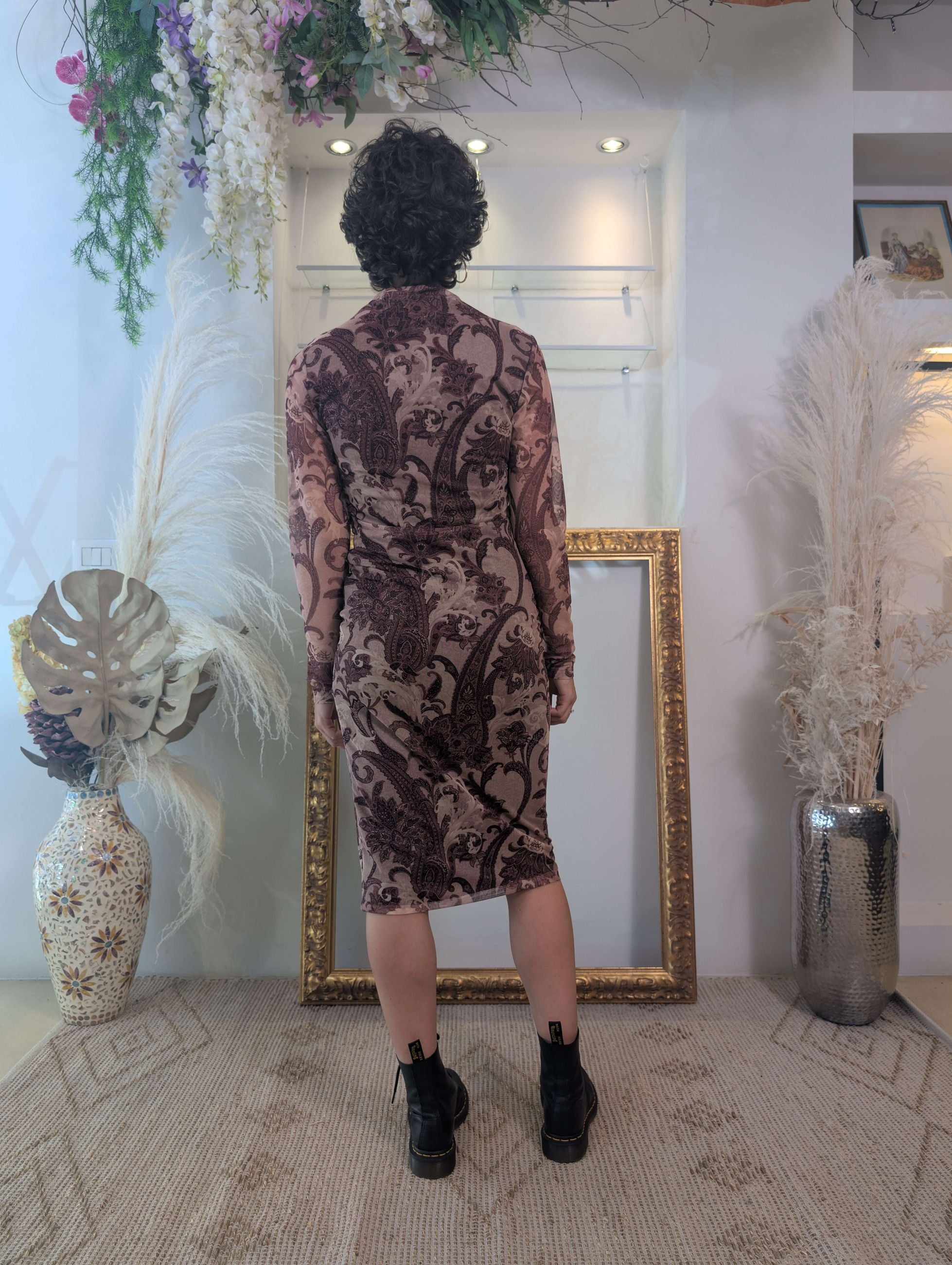 Abito in tulle con drappeggio e collo cratere - HAVE ONE