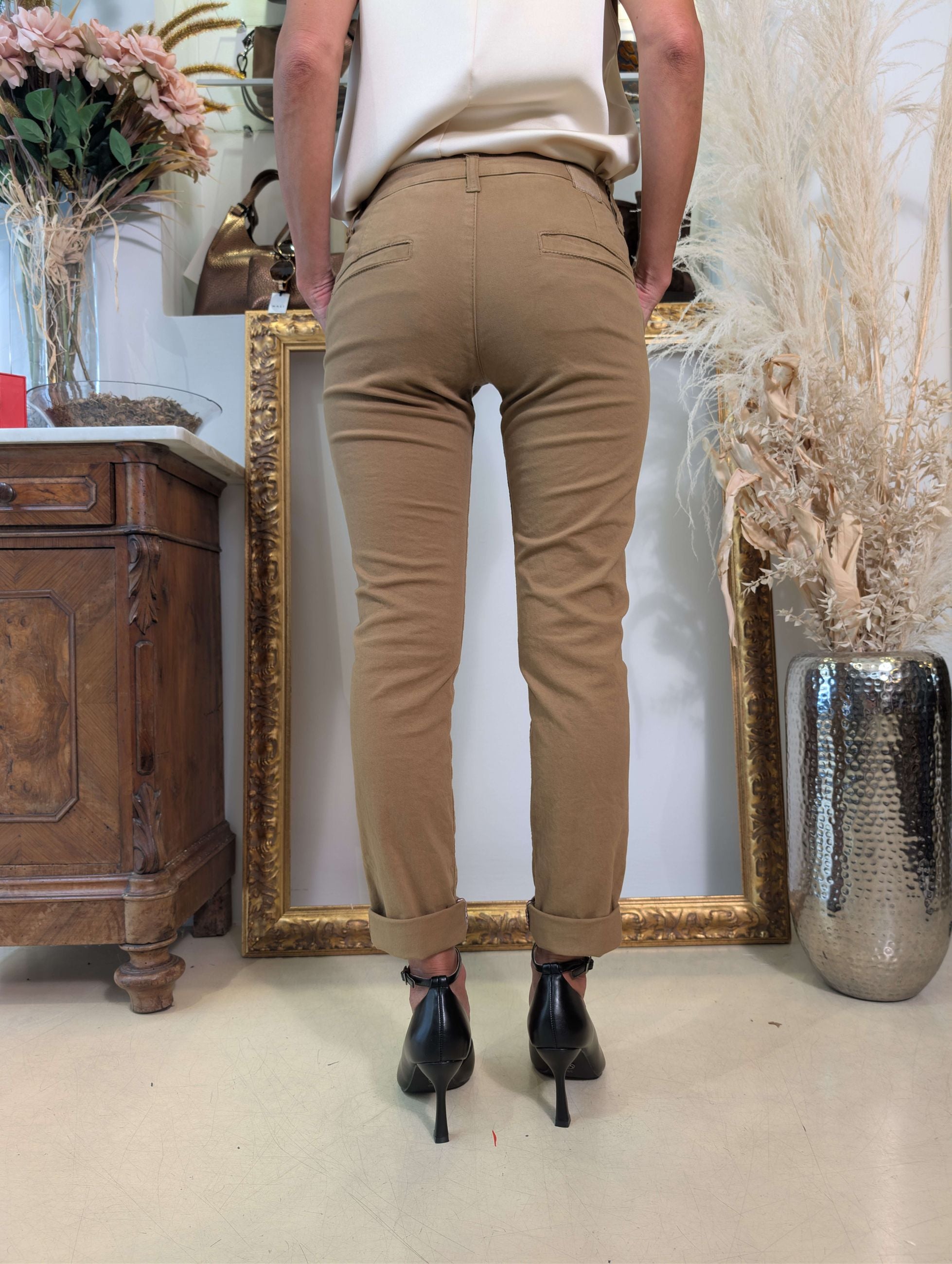 Panta chino slim fit con cimosa - PLEASE