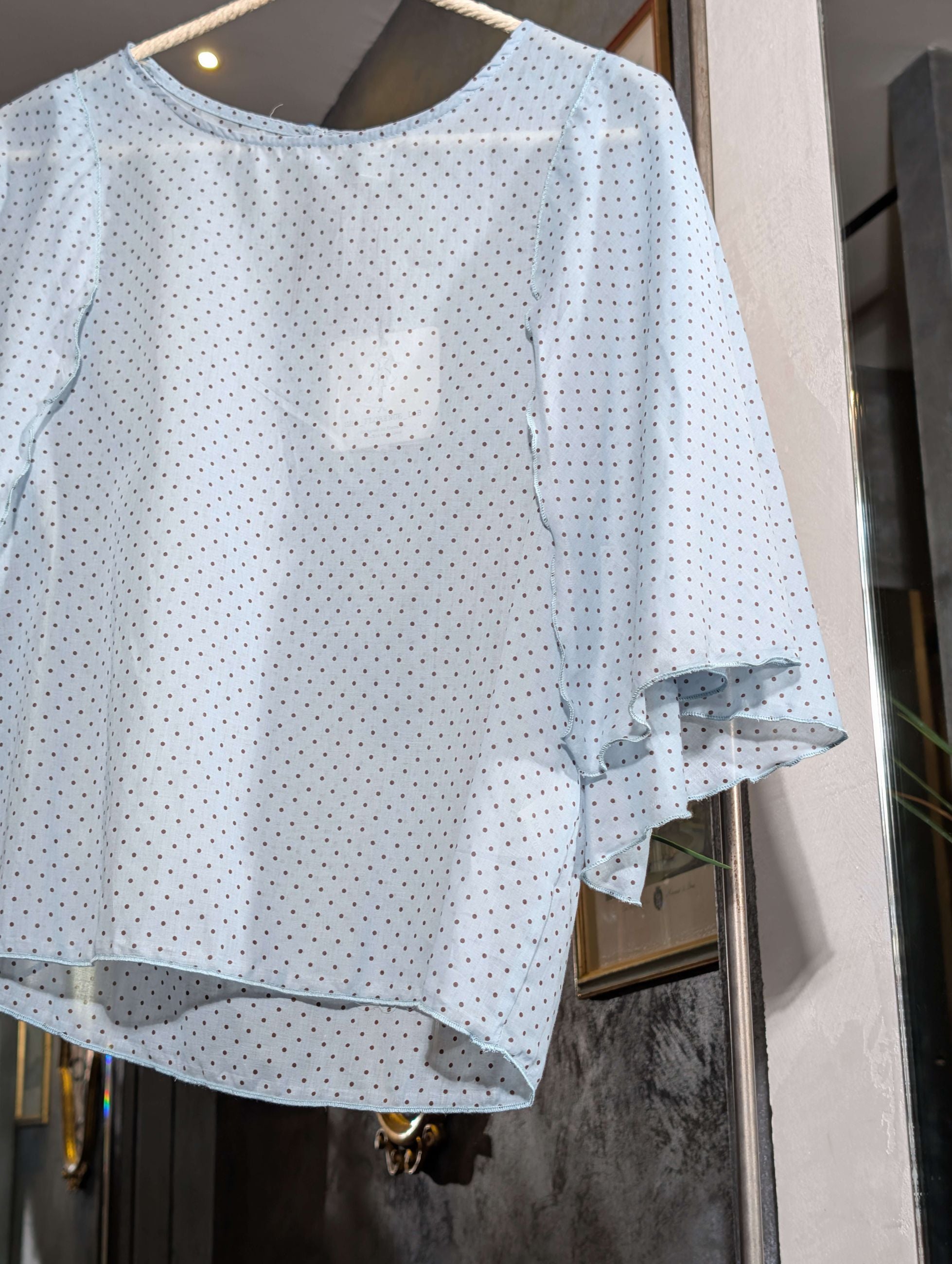 Blusa in voile di lyocell a micropois. - SHE_FLORENCE_LAB