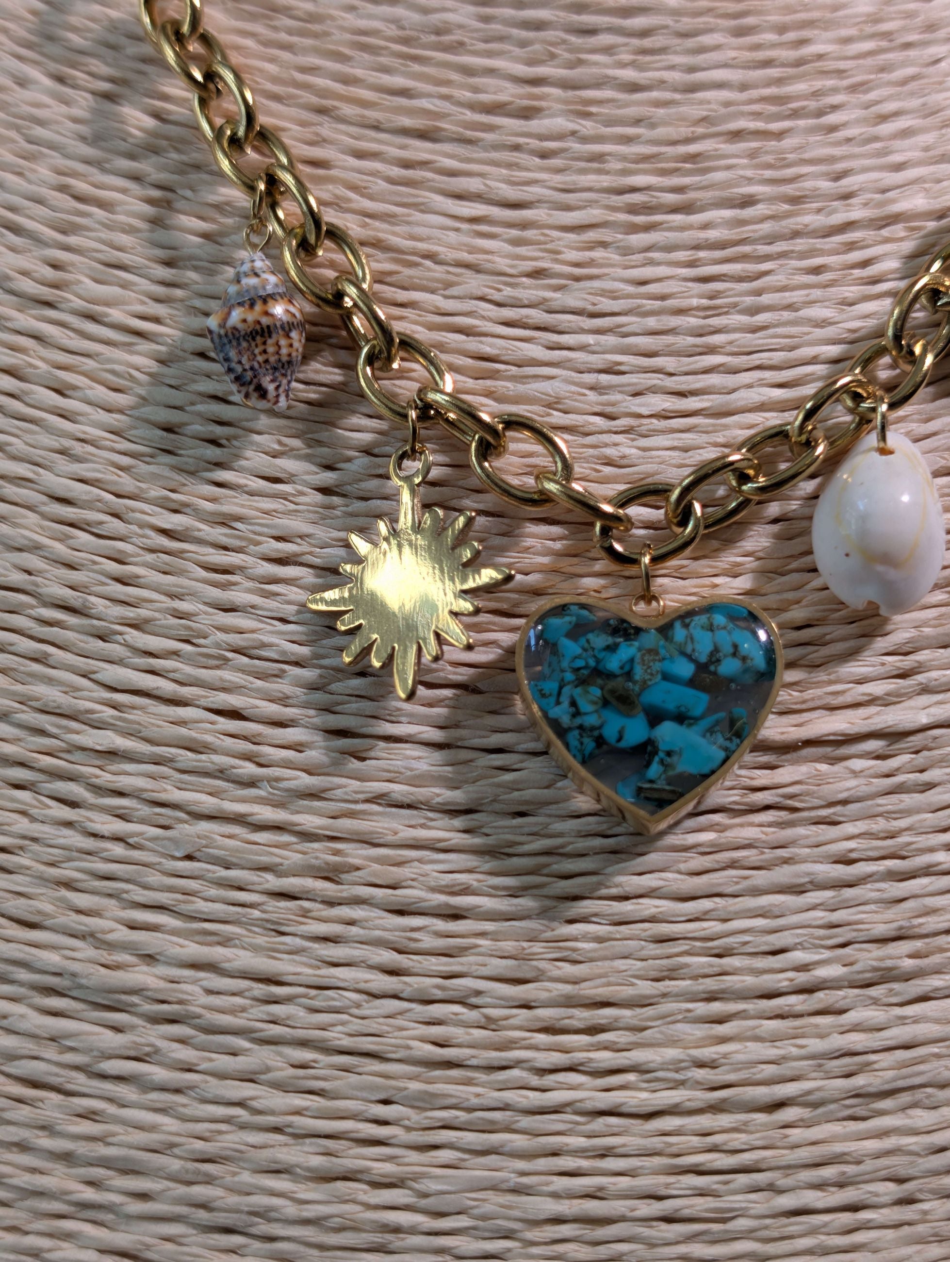 COLLANA CHAIN MULTICHARMS ACC.INOS. ORO - NALI'