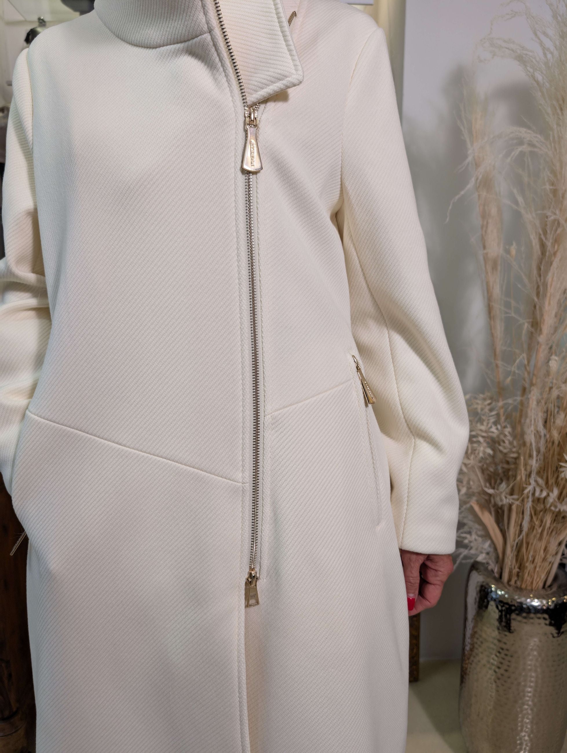 Cappotto midi in panno tecnico diagonale - MARKUP DONNA